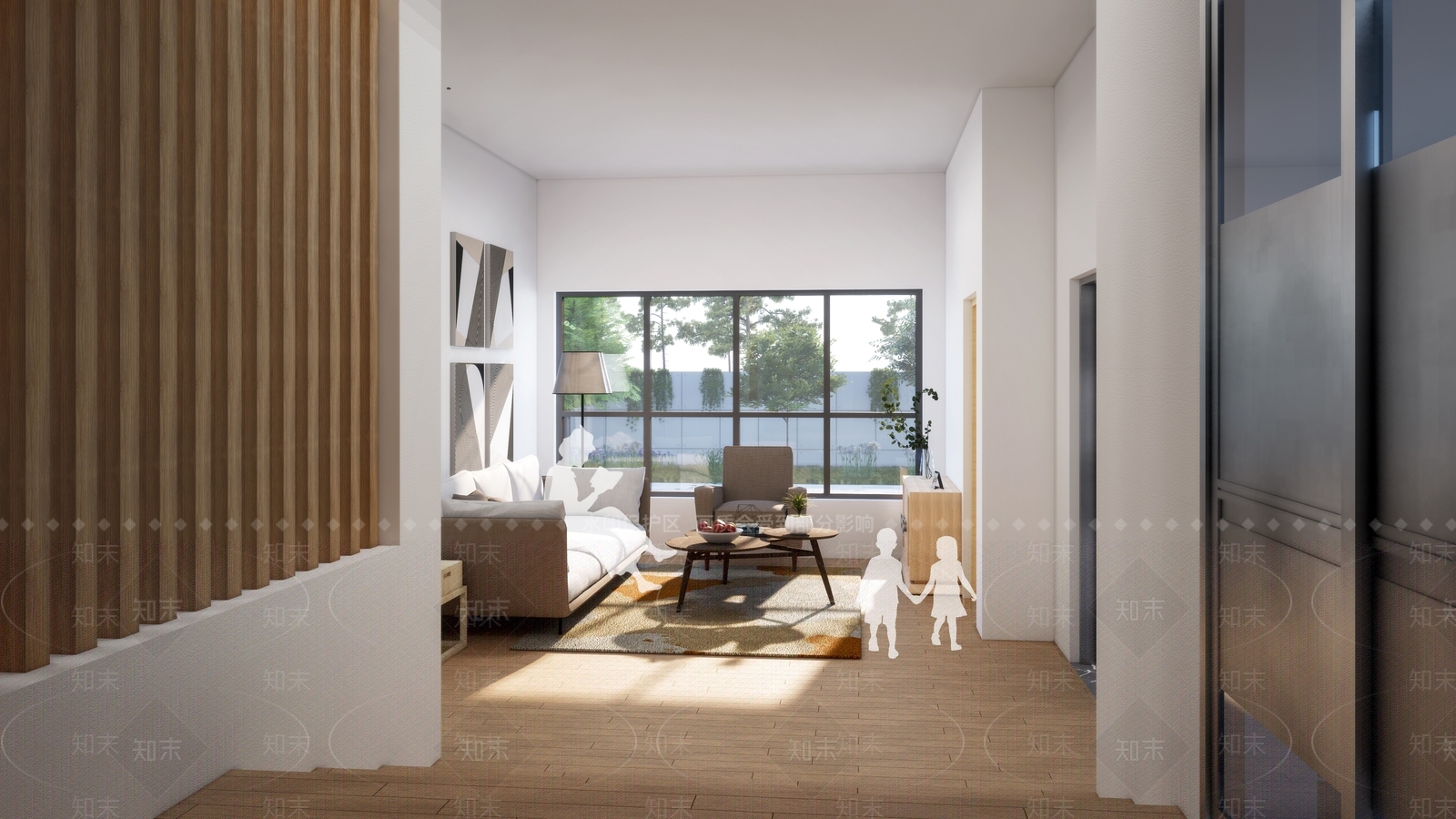 原木家居客厅SU模型下载【ID:1222310422】