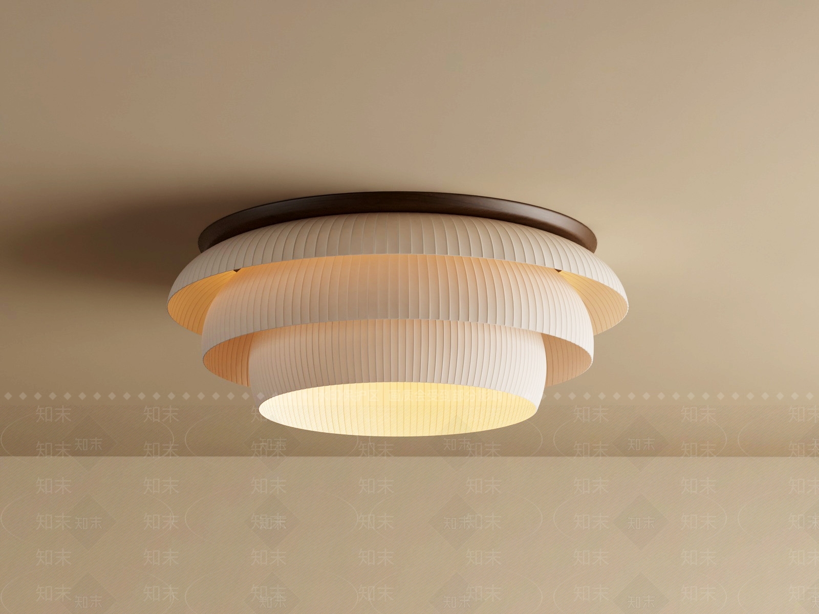 侘寂中古吸顶灯3D模型下载【ID:1197408136】