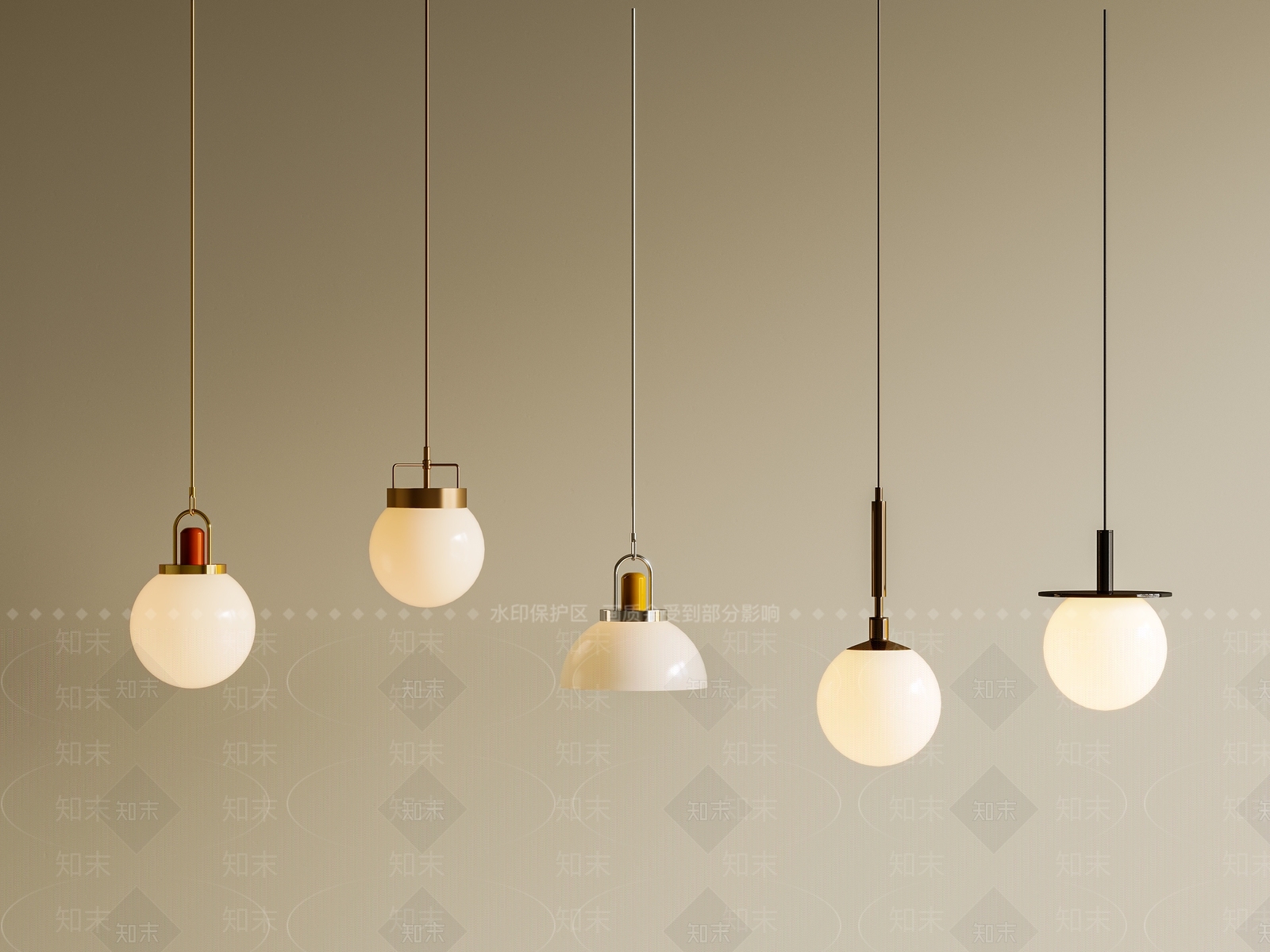 现代简约床头吊灯SU模型下载【ID:1197416739】