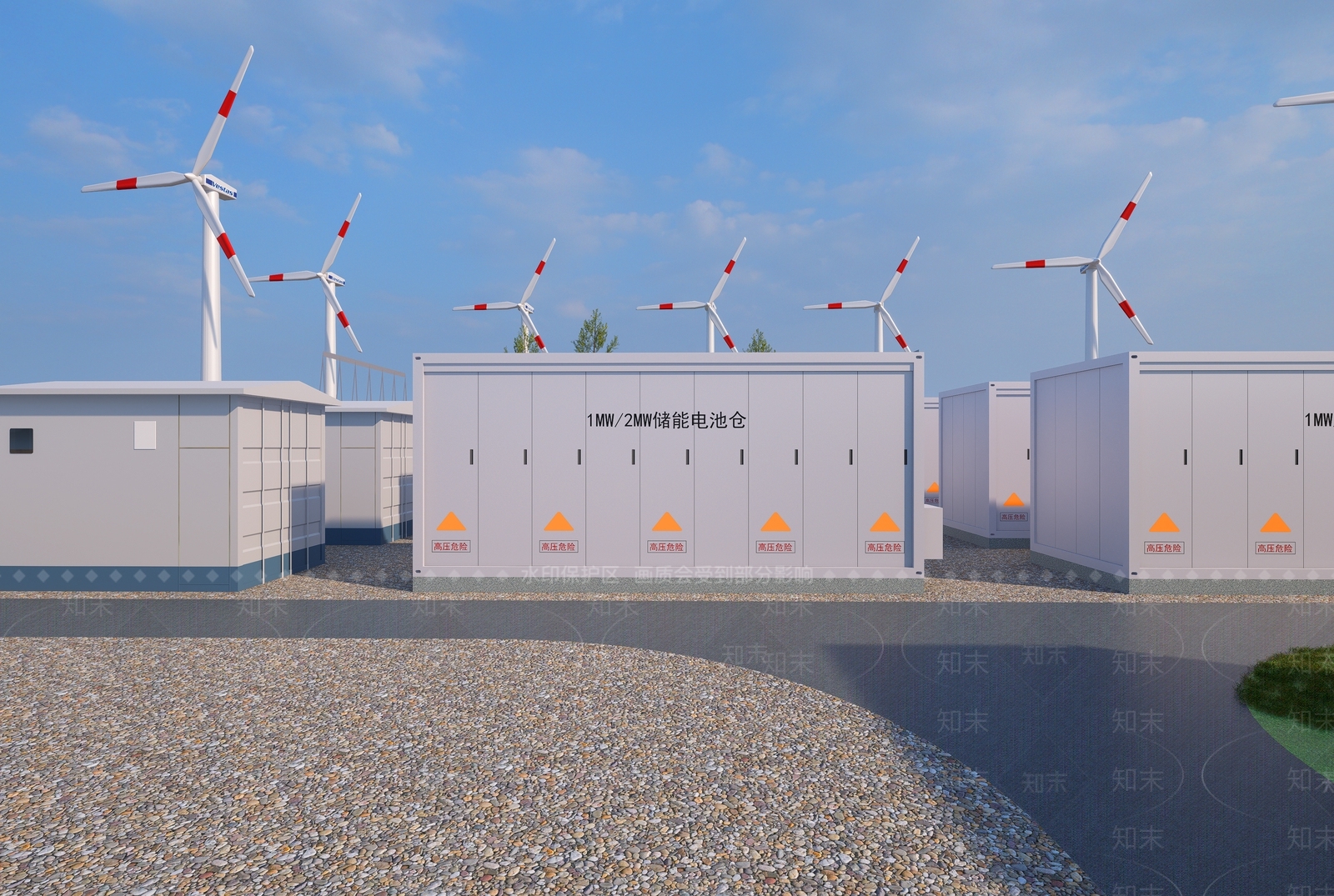 现代发电厂SU模型下载【ID:1197416943】