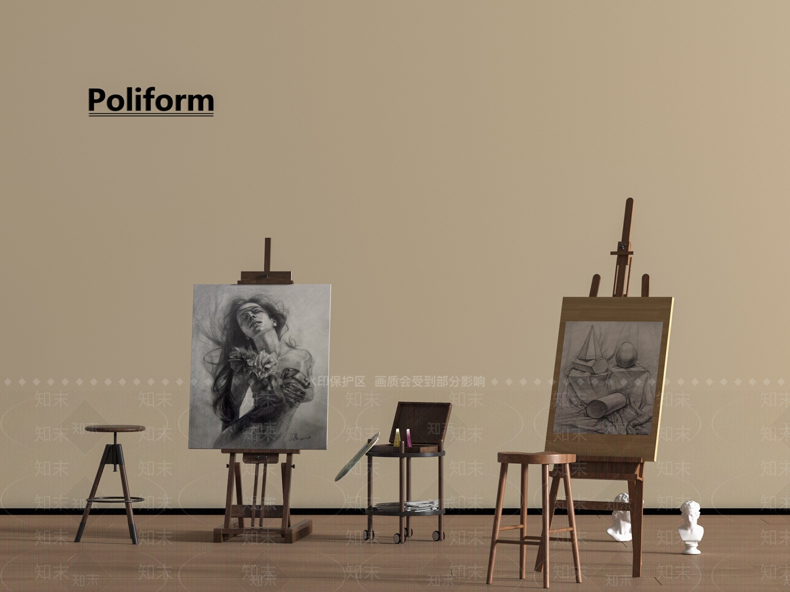 画具3D模型下载【ID:1197417298】