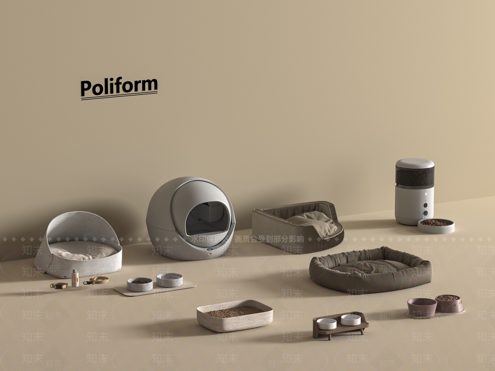 宠物用品3D模型下载【ID:1197418454】