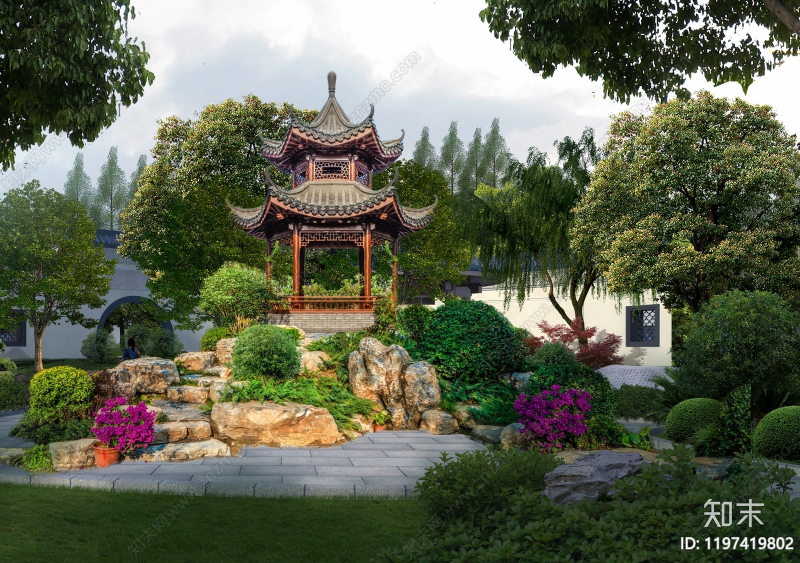 新中式中式景观亭下载【ID:1197419802】