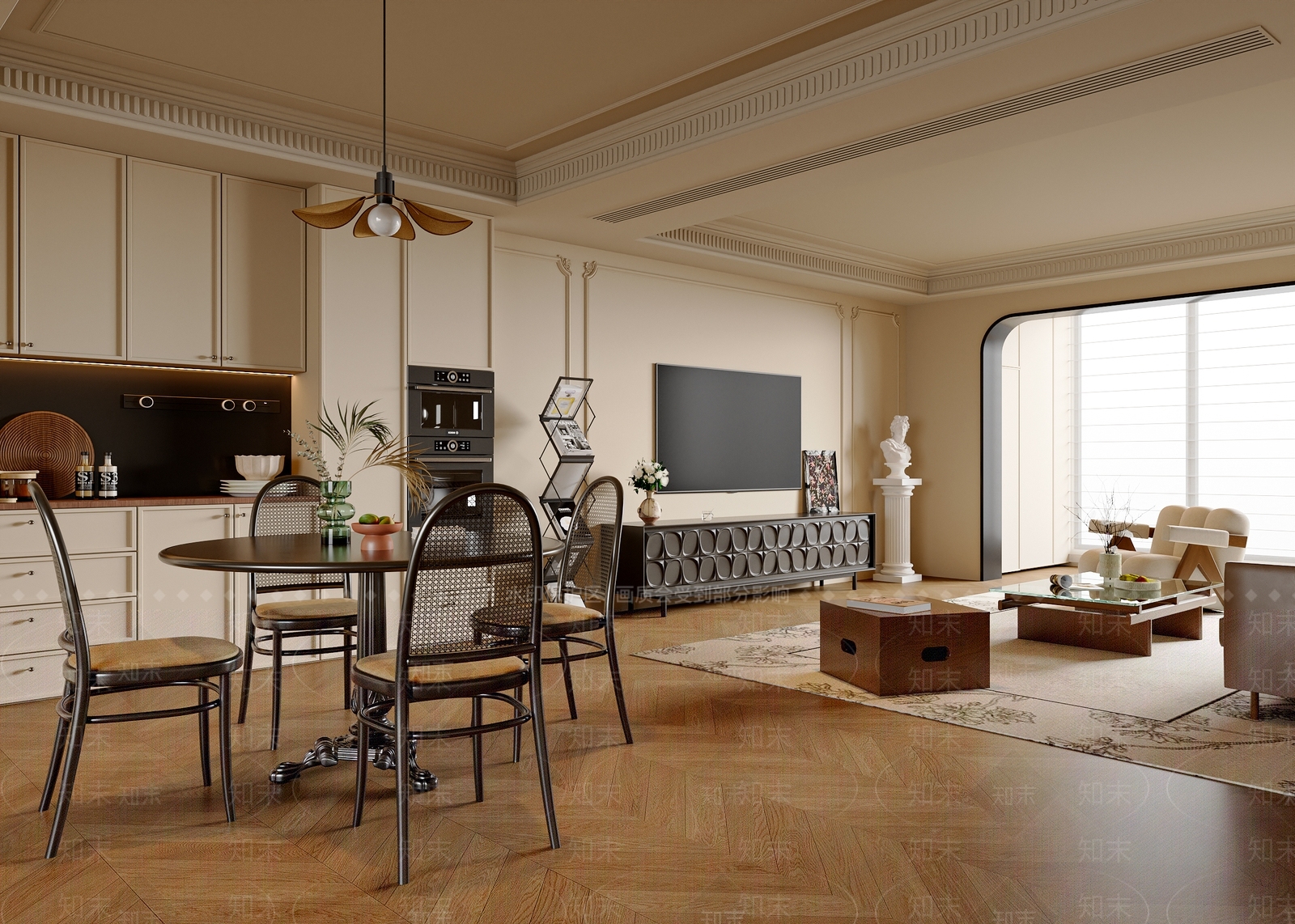 白色落地雕塑雕塑摆件3D模型下载【ID:1227433416】
