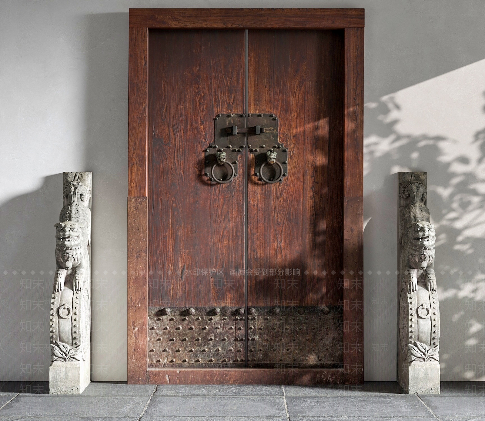 中式新中式入口大门SU模型下载【ID:1197422590】