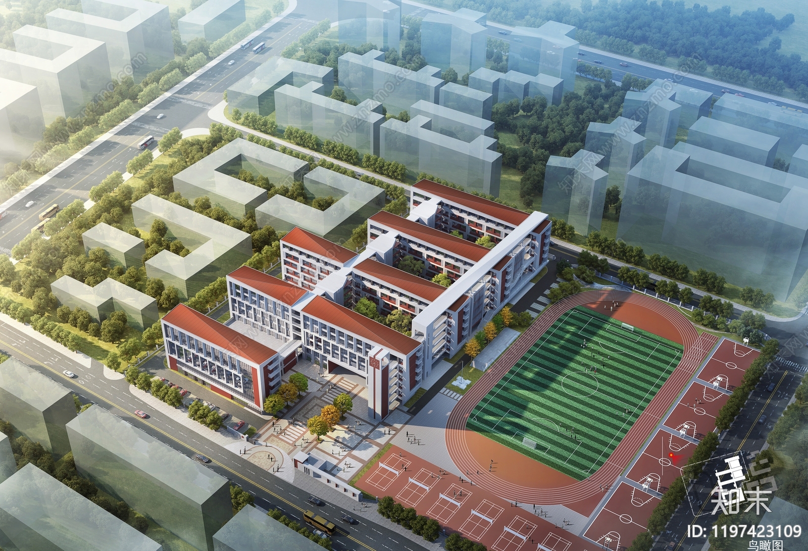 新中式现代中小学建筑下载【ID:1197423109】