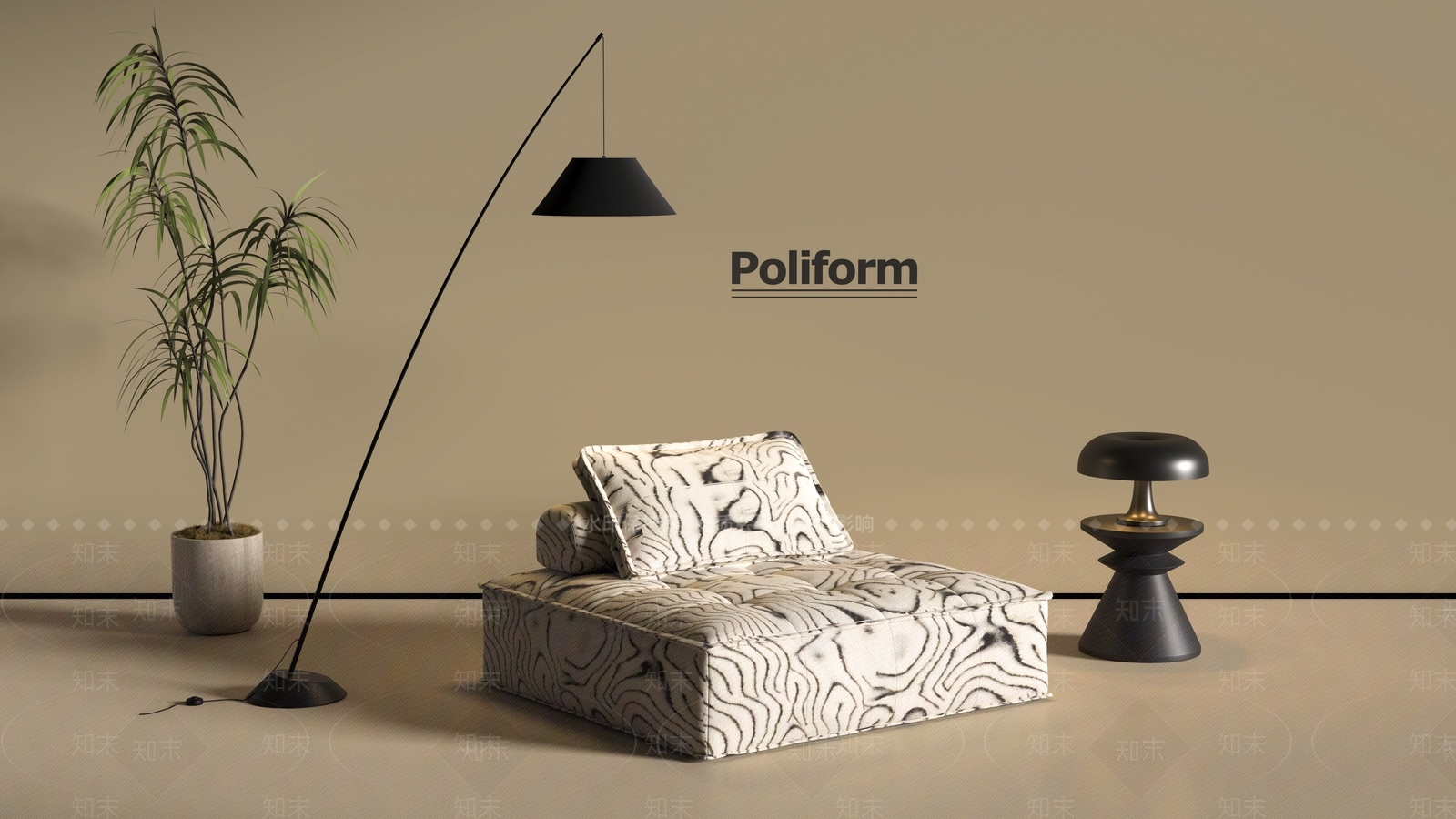 现代意式单人沙发SU模型下载【ID:1197426865】