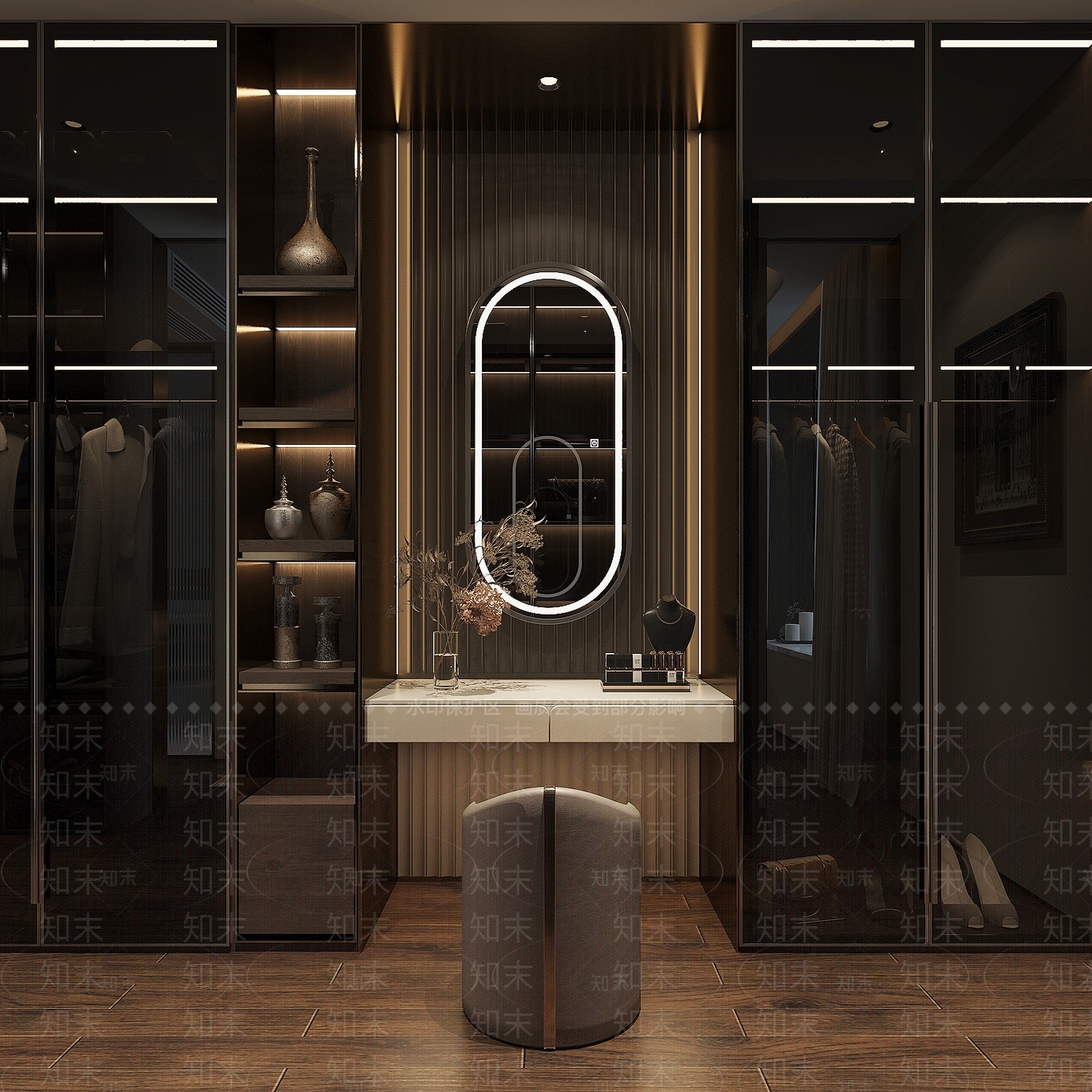 现代意式衣帽间3D模型下载【ID:1197427509】