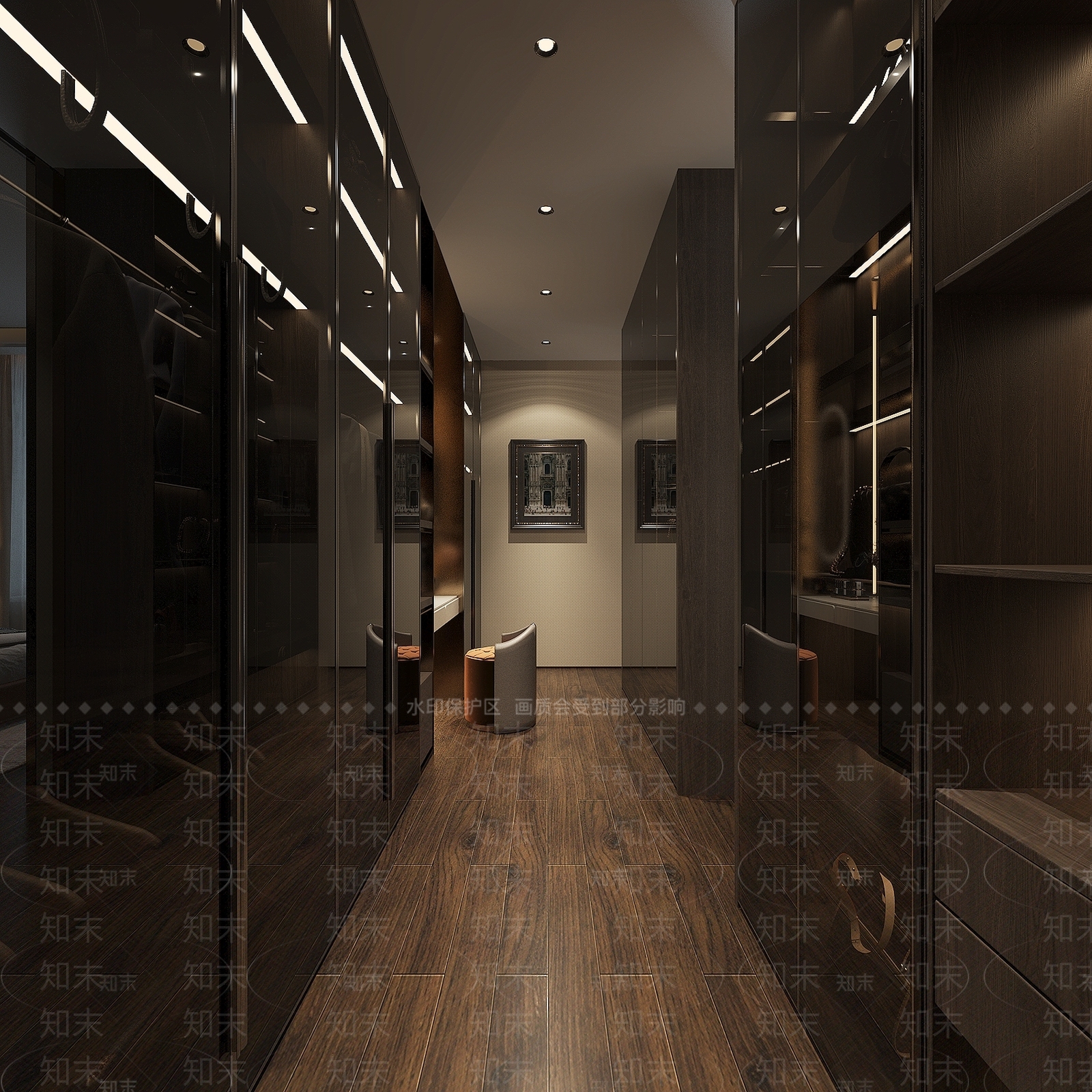 现代意式衣帽间3D模型下载【ID:1197427509】
