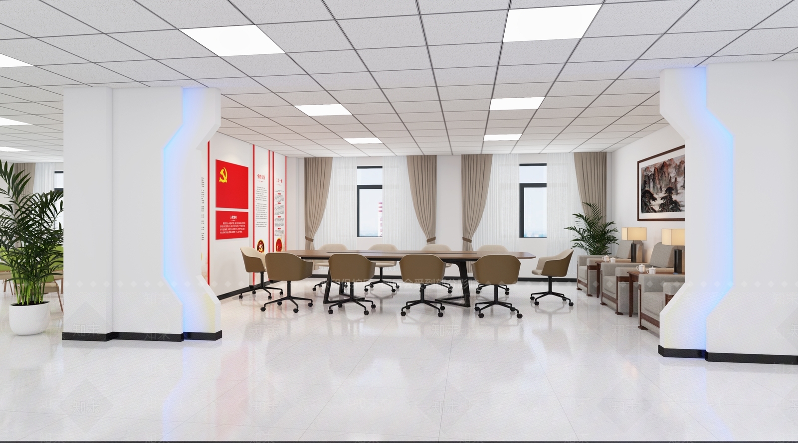 现代简约其他办公空间3D模型下载【ID:1197427445】