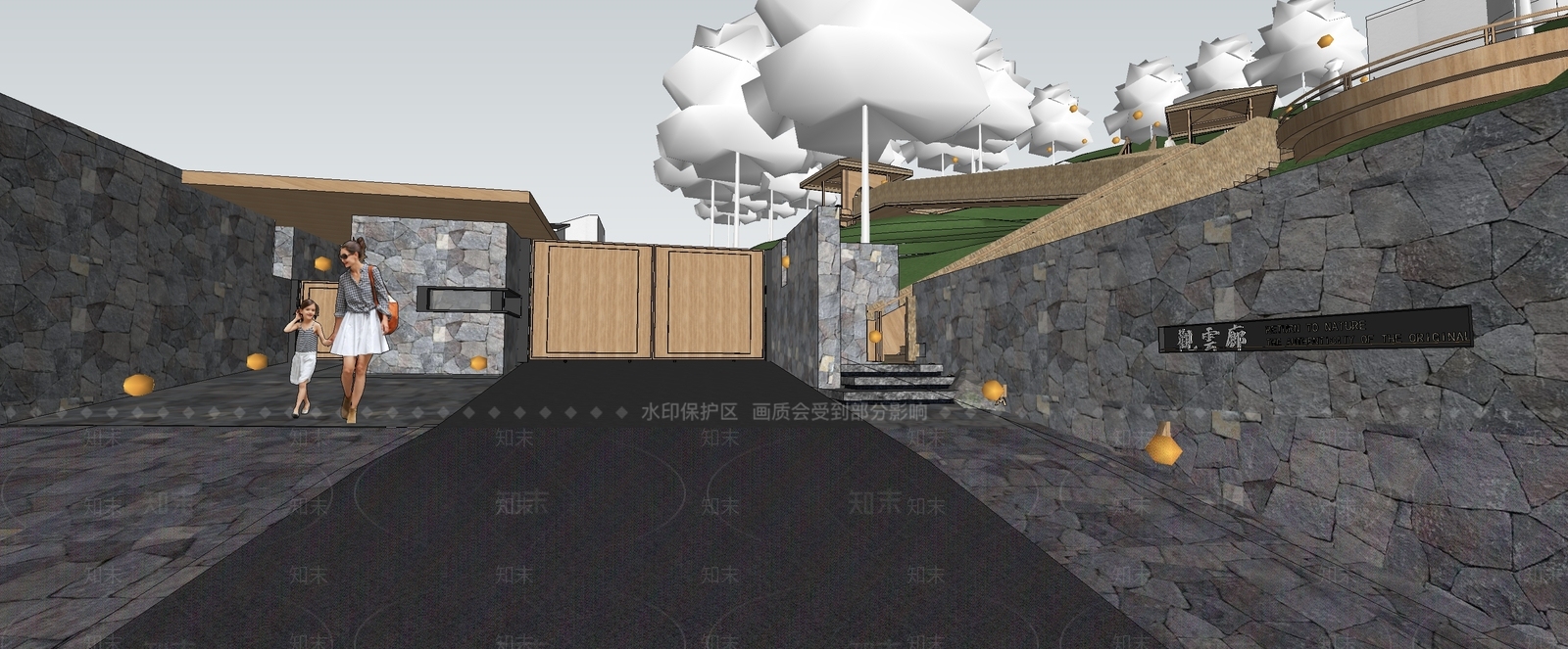 现代乡村庭院SU模型下载【ID:1197428089】