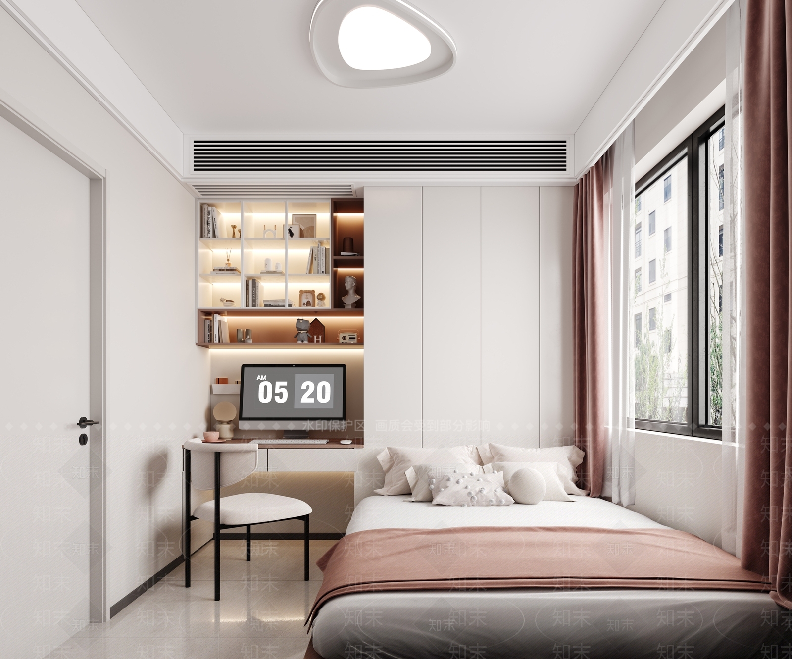 现代榻榻米卧室3D模型下载【ID:1197435998】