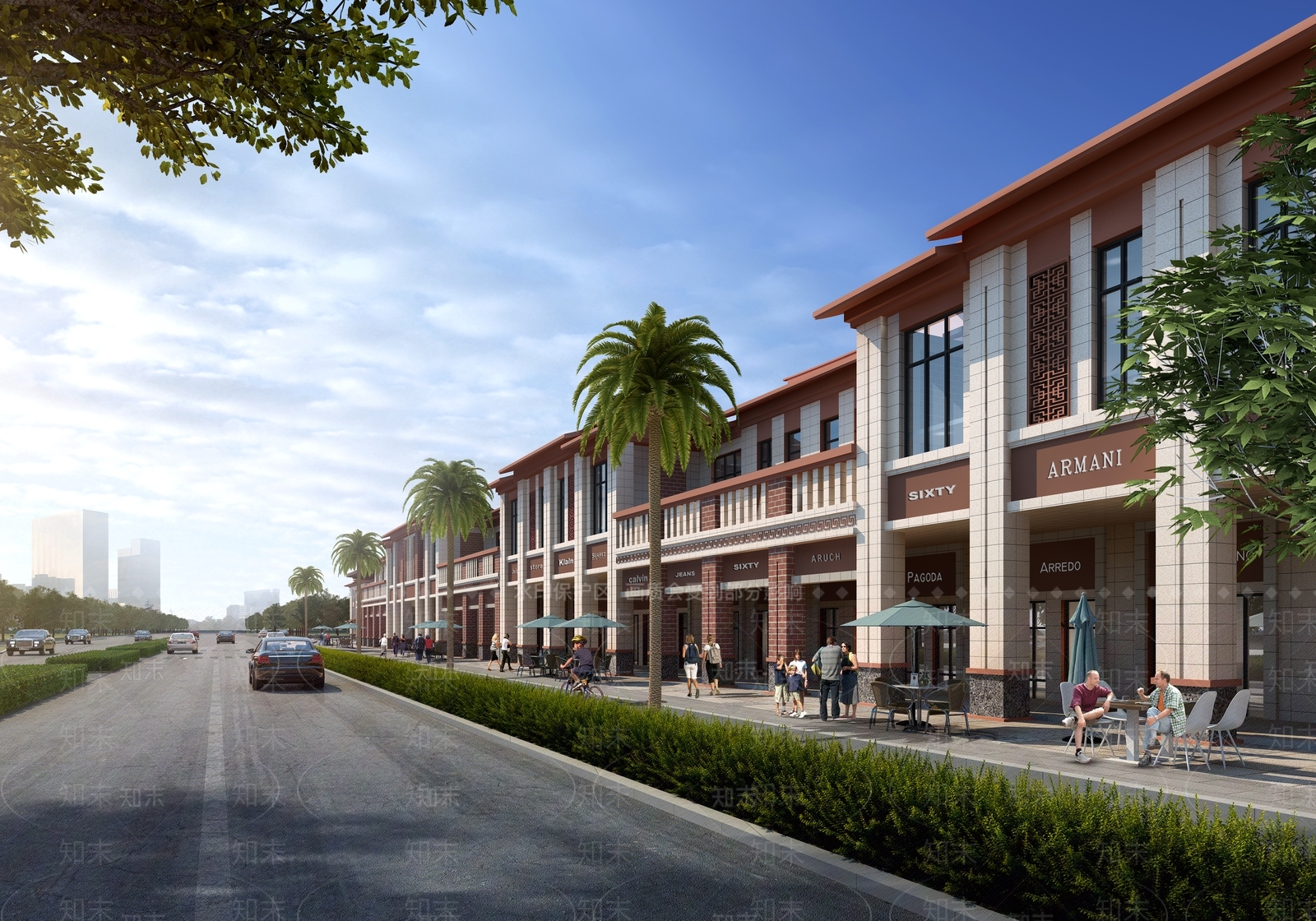 新中式小区建筑SU模型下载【ID:1197434059】