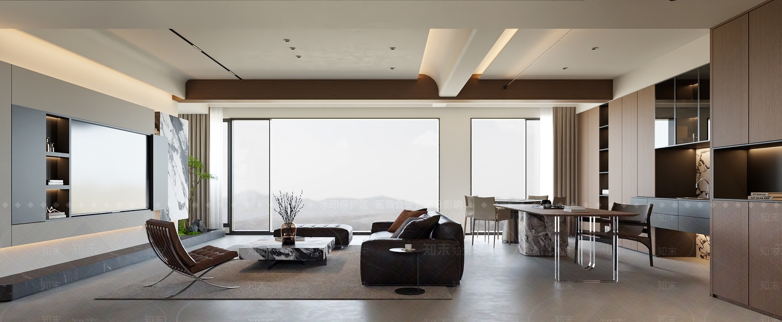 现代意式横厅3D模型下载【ID:1197441619】