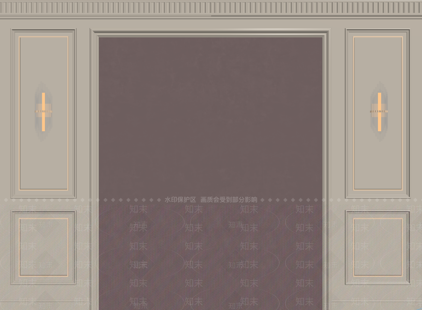 法式欧式背景墙SU模型下载【ID:1197439634】