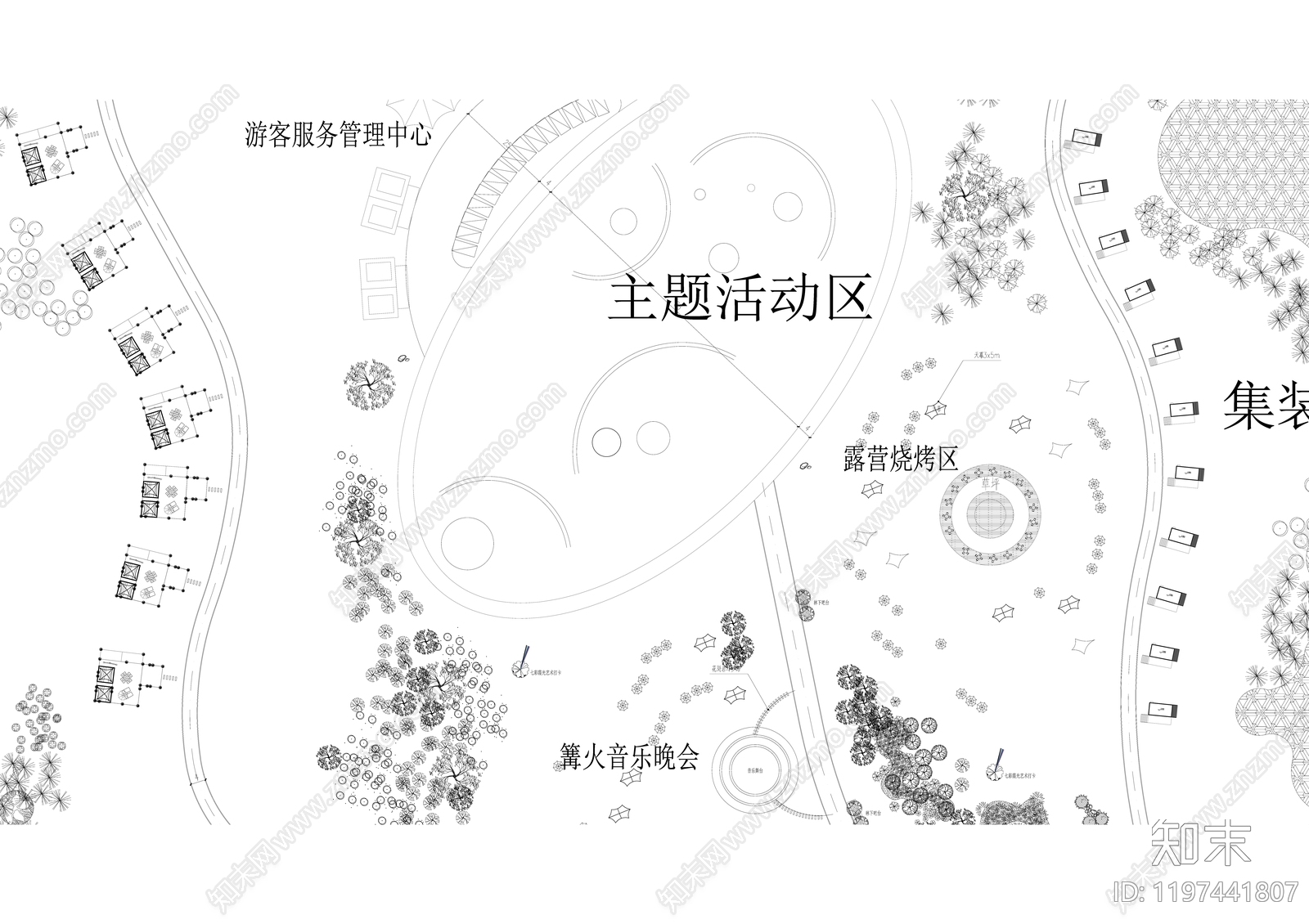 露营cad施工图下载【ID:1197441807】
