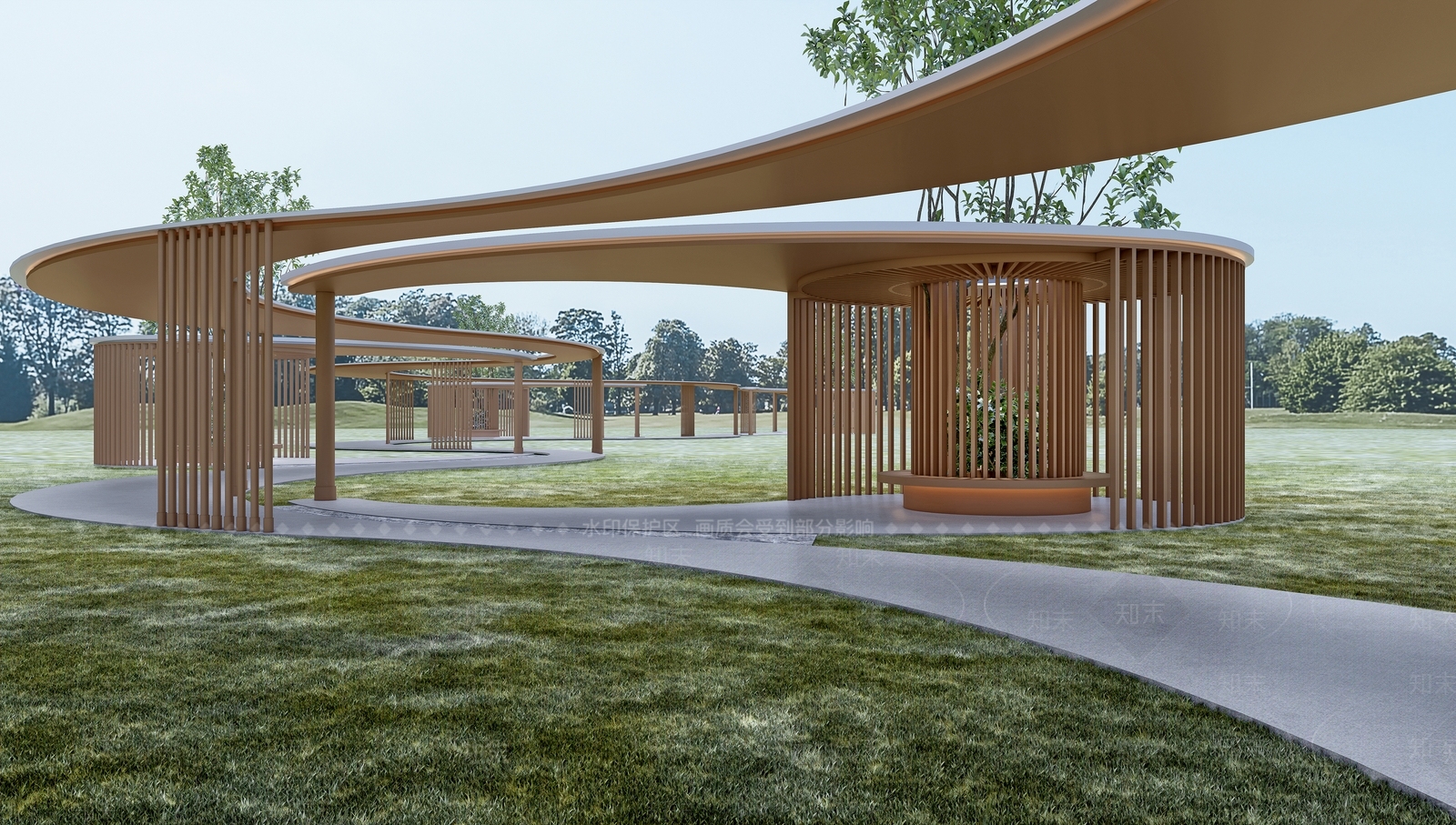 现代连廊SU模型下载【ID:1197443039】