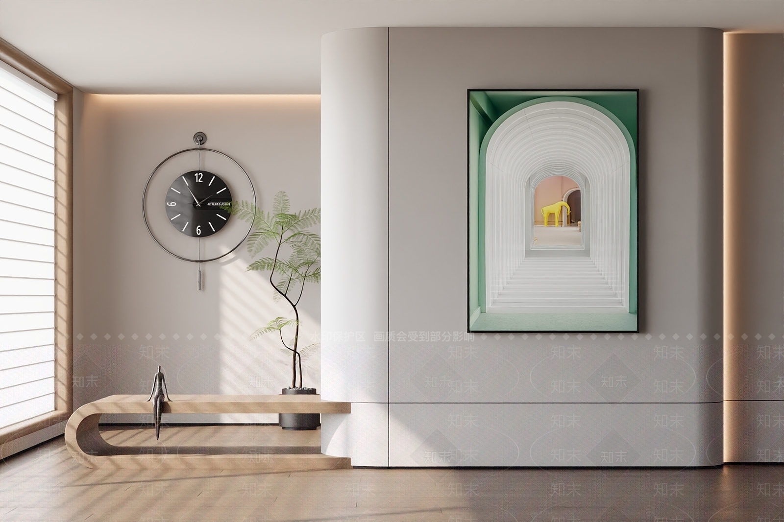 北欧现代挂画3D模型下载【ID:1197444397】