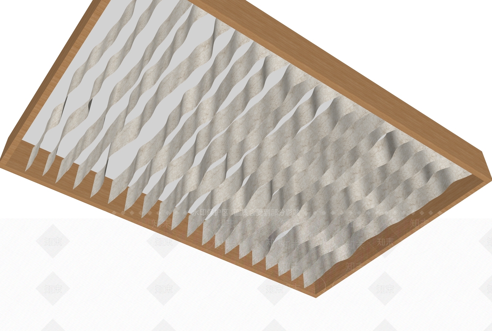现代吊顶SU模型下载【ID:1197448870】