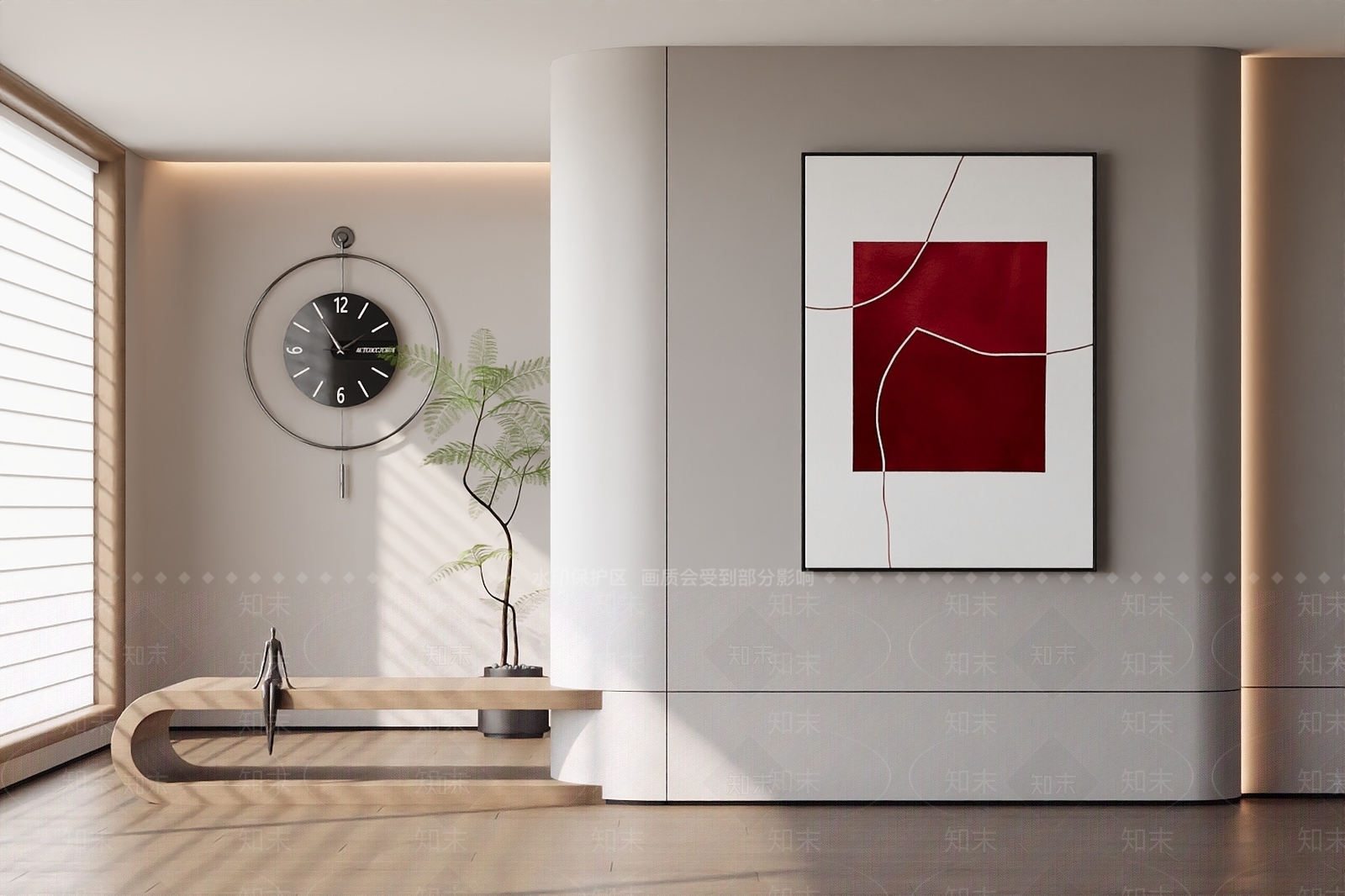 现代极简挂画3D模型下载【ID:1197452208】