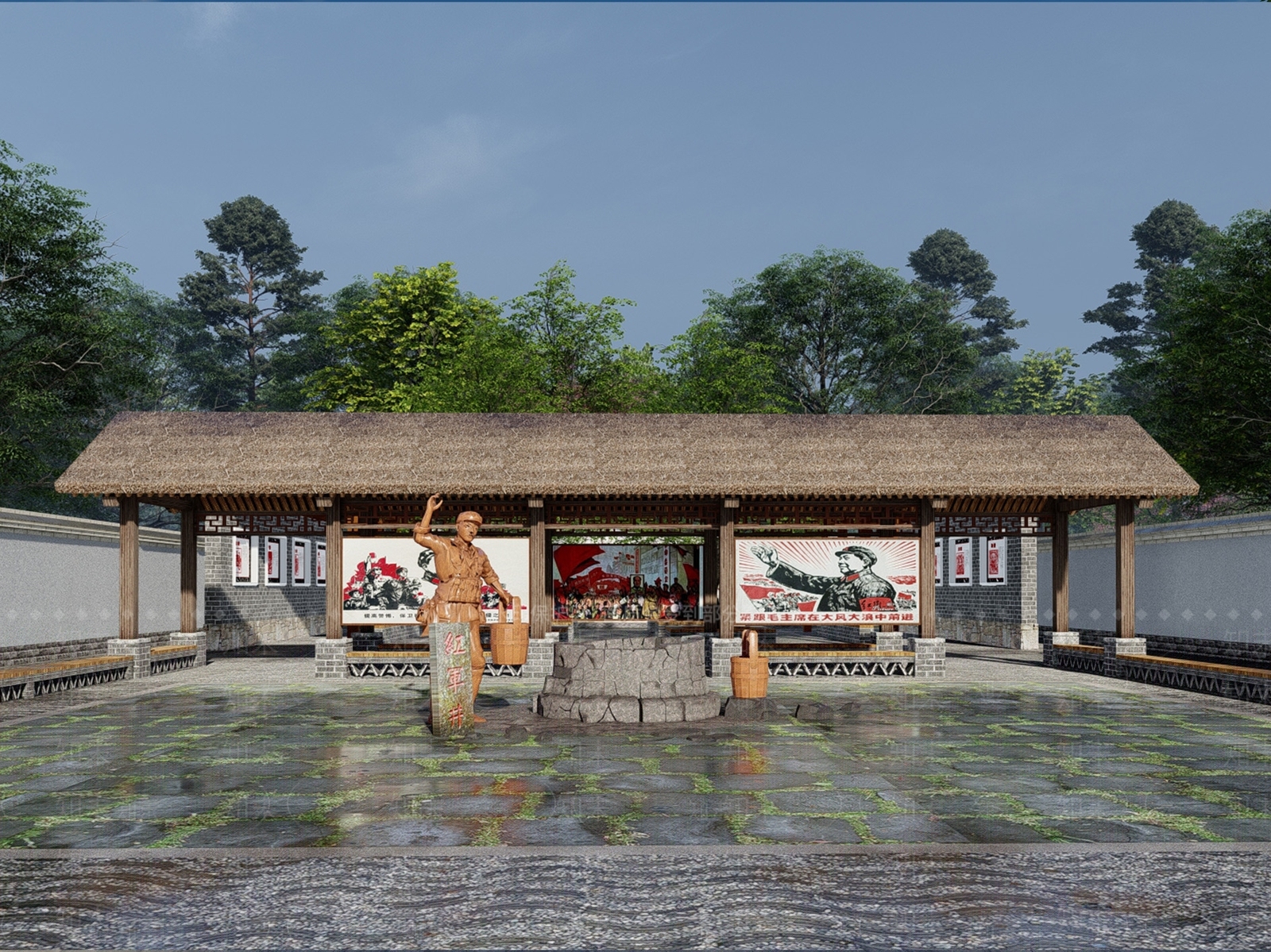 复古乡村公园SU模型下载【ID:1197454634】