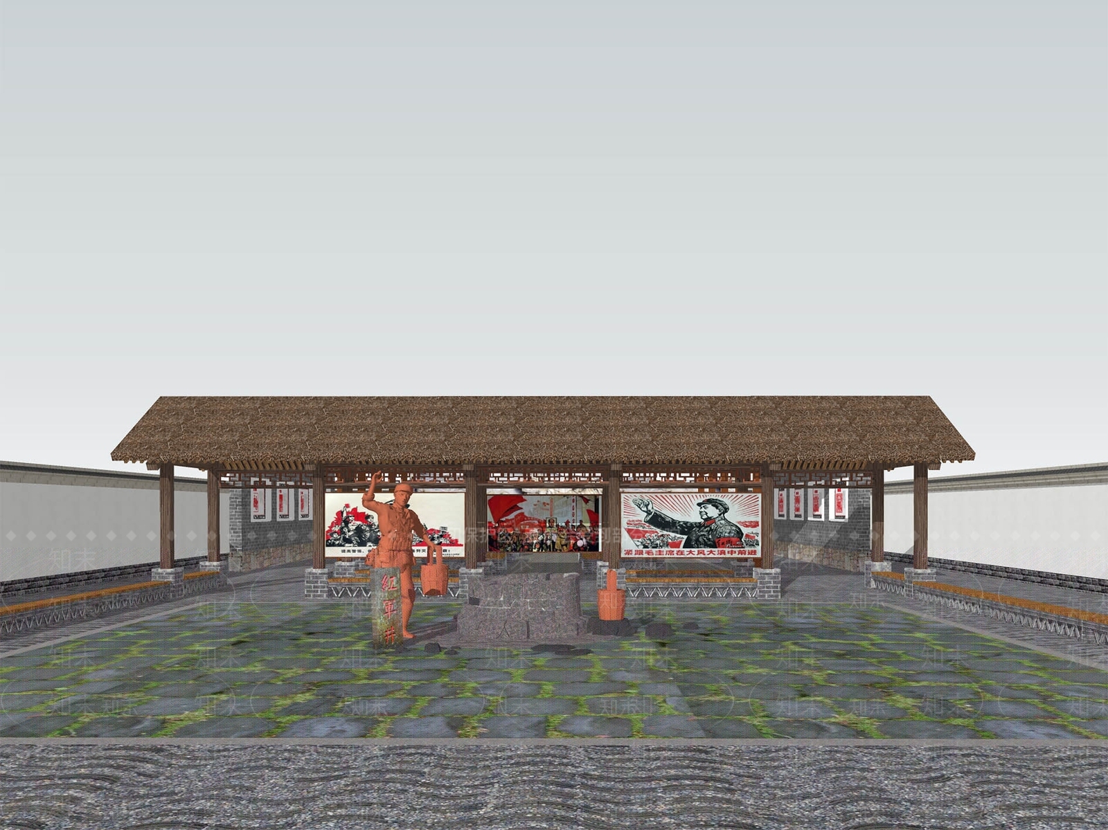 复古乡村公园SU模型下载【ID:1197454634】