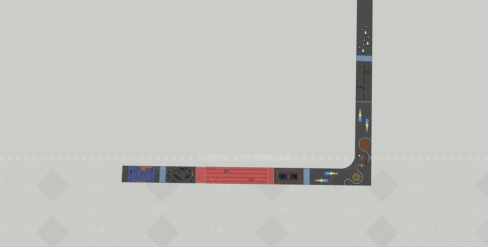 现代儿童游乐空间SU模型下载【ID:1197457333】