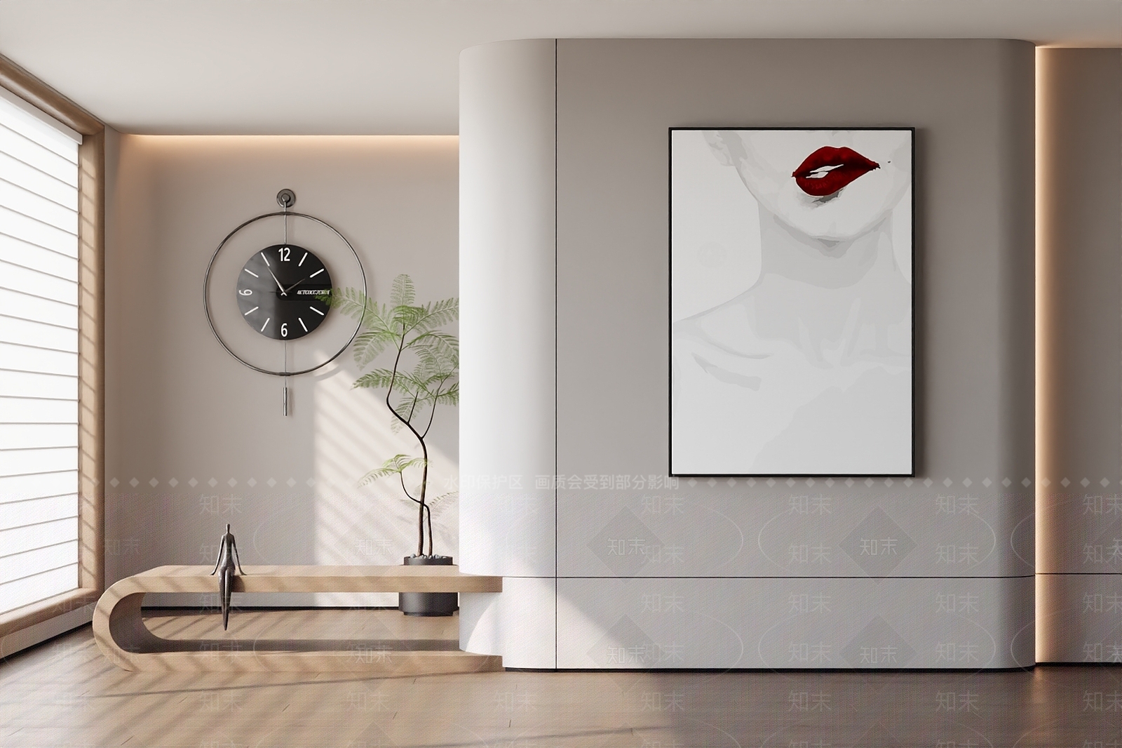 现代极简挂画3D模型下载【ID:1197459182】