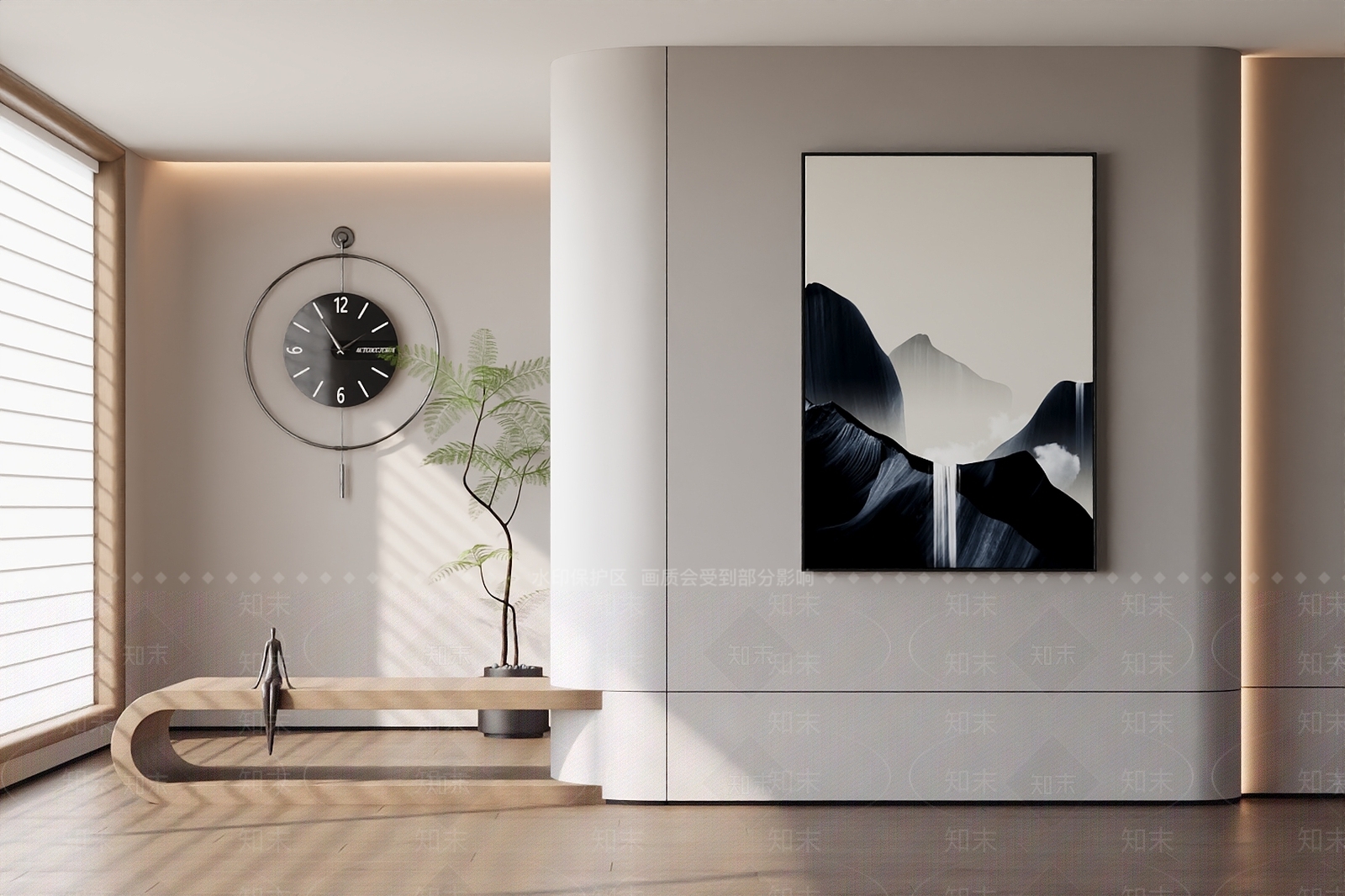 现代意式挂画3D模型下载【ID:1197459400】