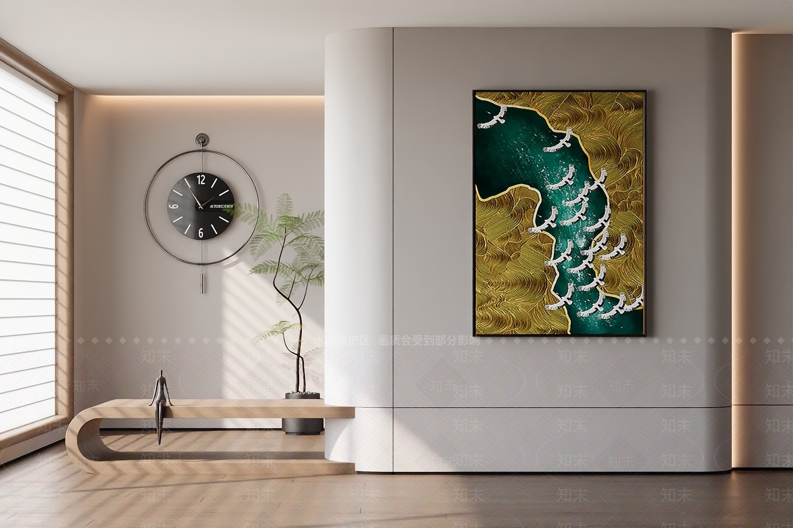 现代轻奢挂画3D模型下载【ID:1197465470】