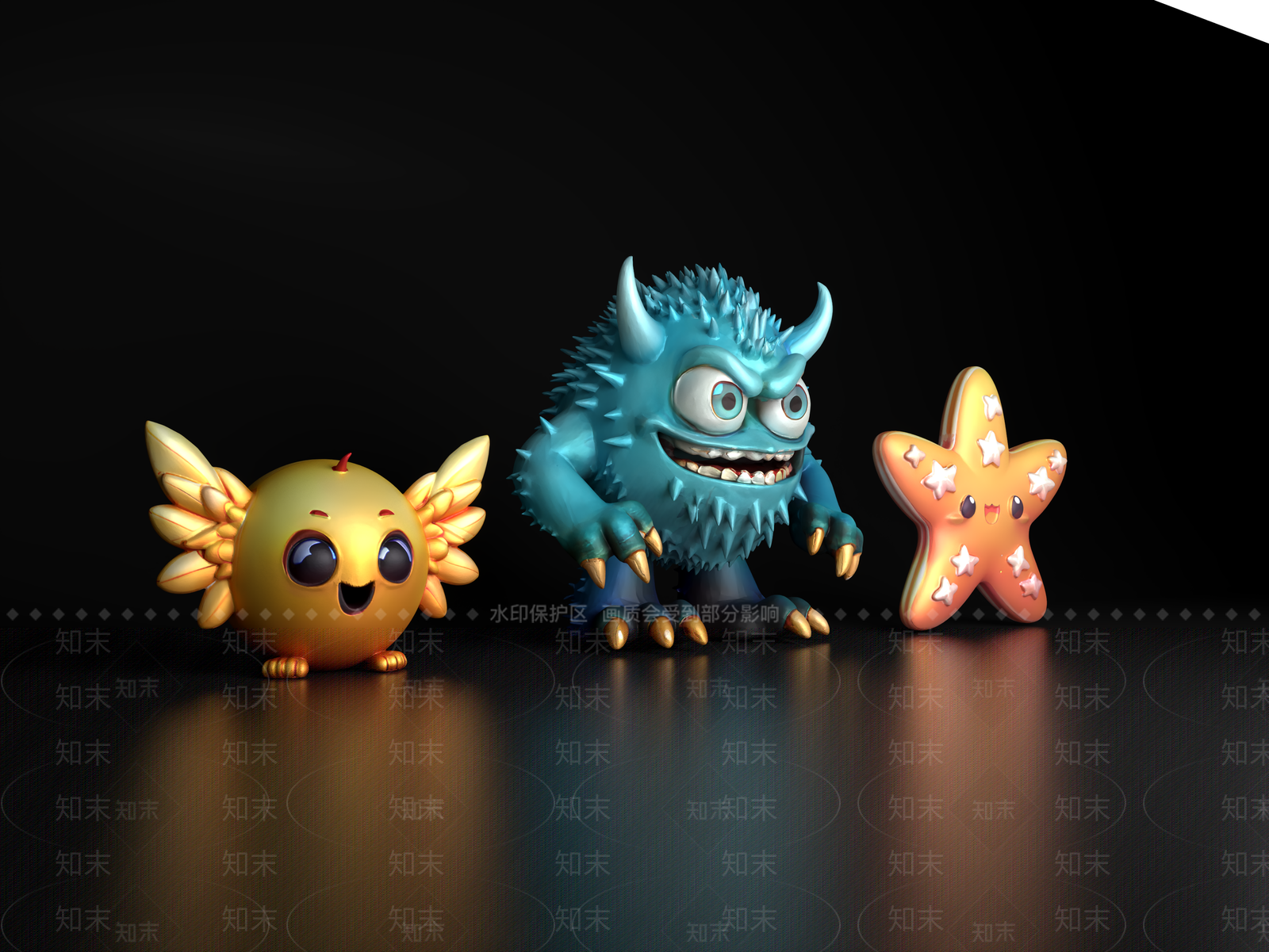 水生类动物3D模型下载【ID:1197466772】