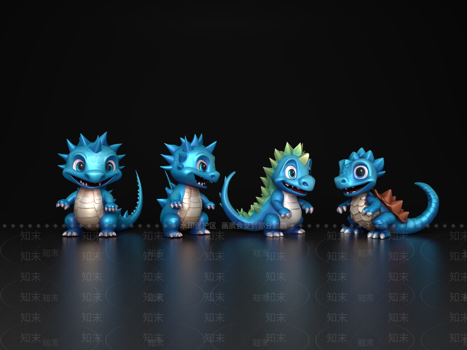 爬行类动物3D模型下载【ID:1197468234】