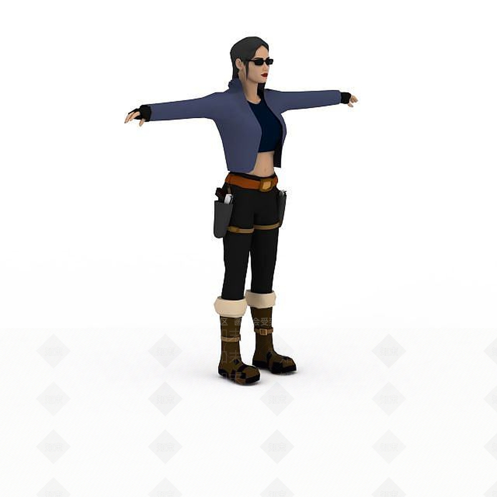 现代女警察3D模型下载【ID:1197468893】