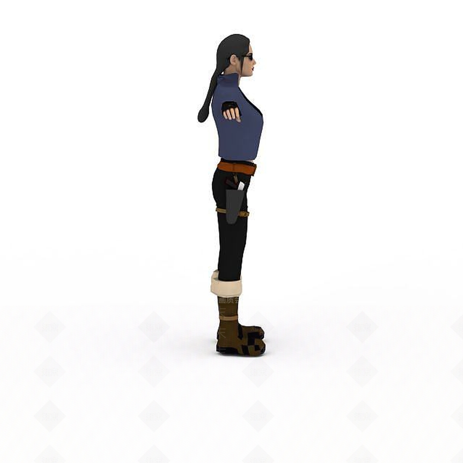 现代女警察3D模型下载【ID:1197468893】