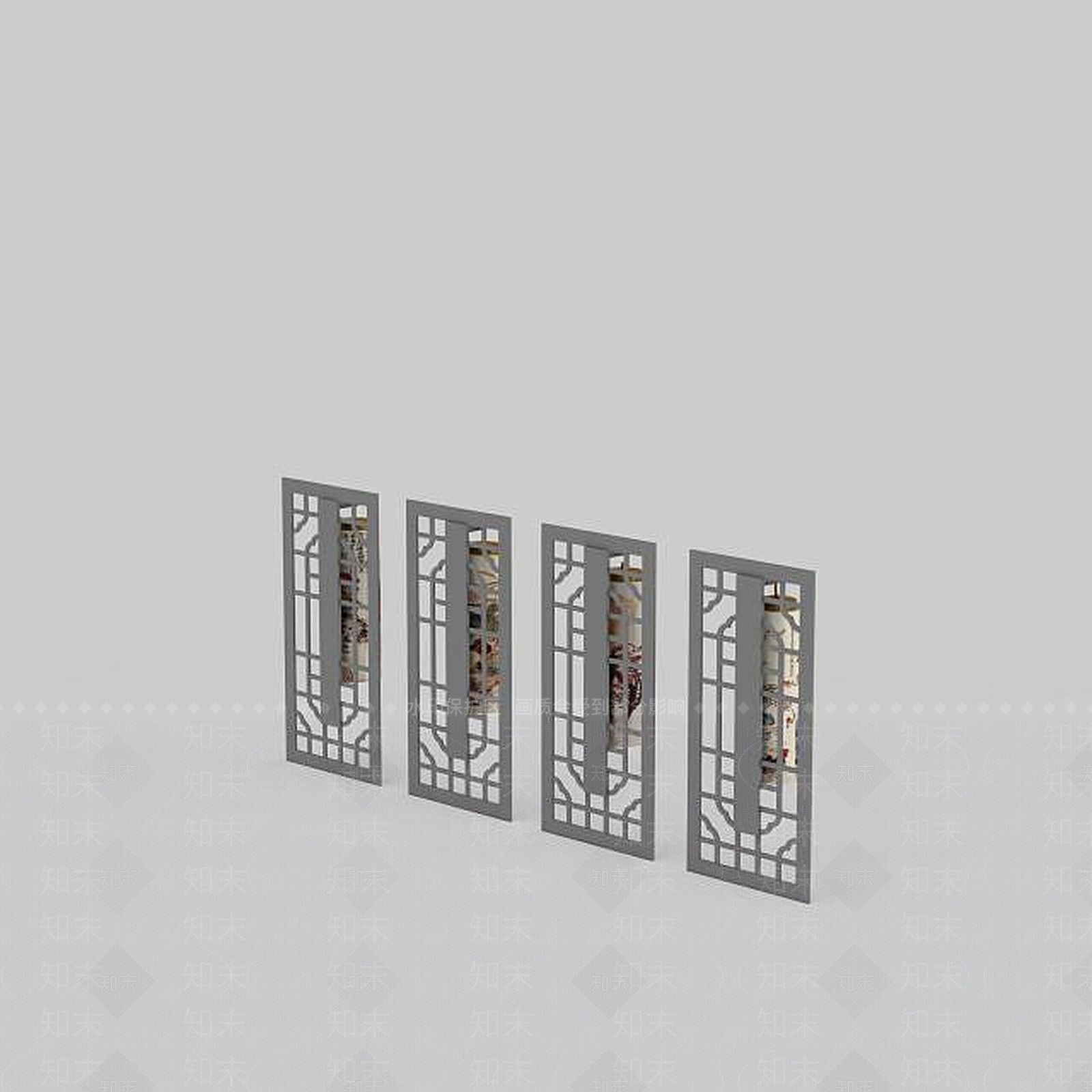 中式壁灯3D模型下载【ID:1197469606】