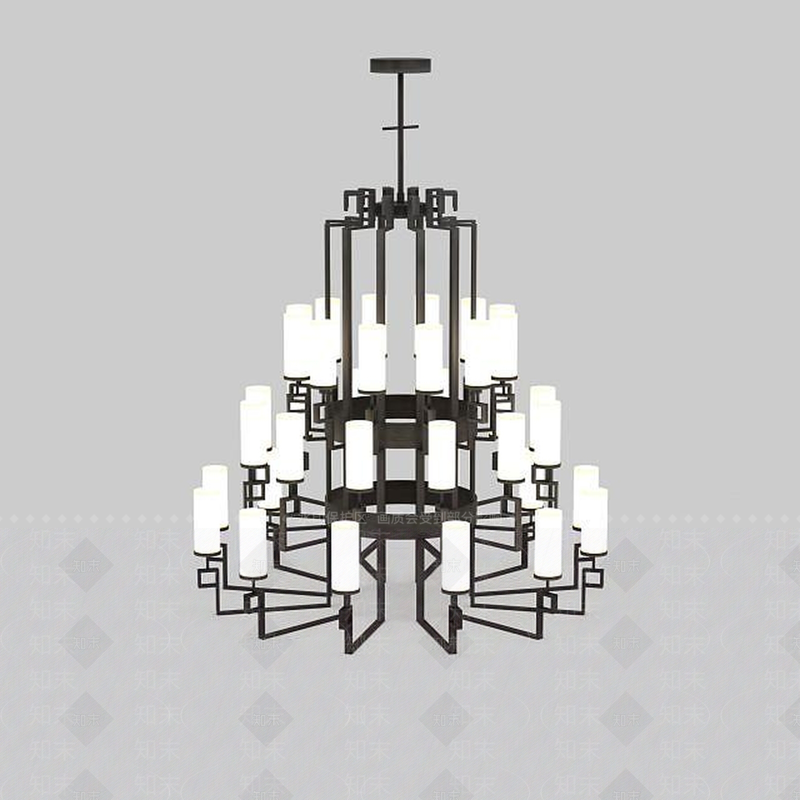 现代酒店吊灯3D模型下载【ID:1197470032】