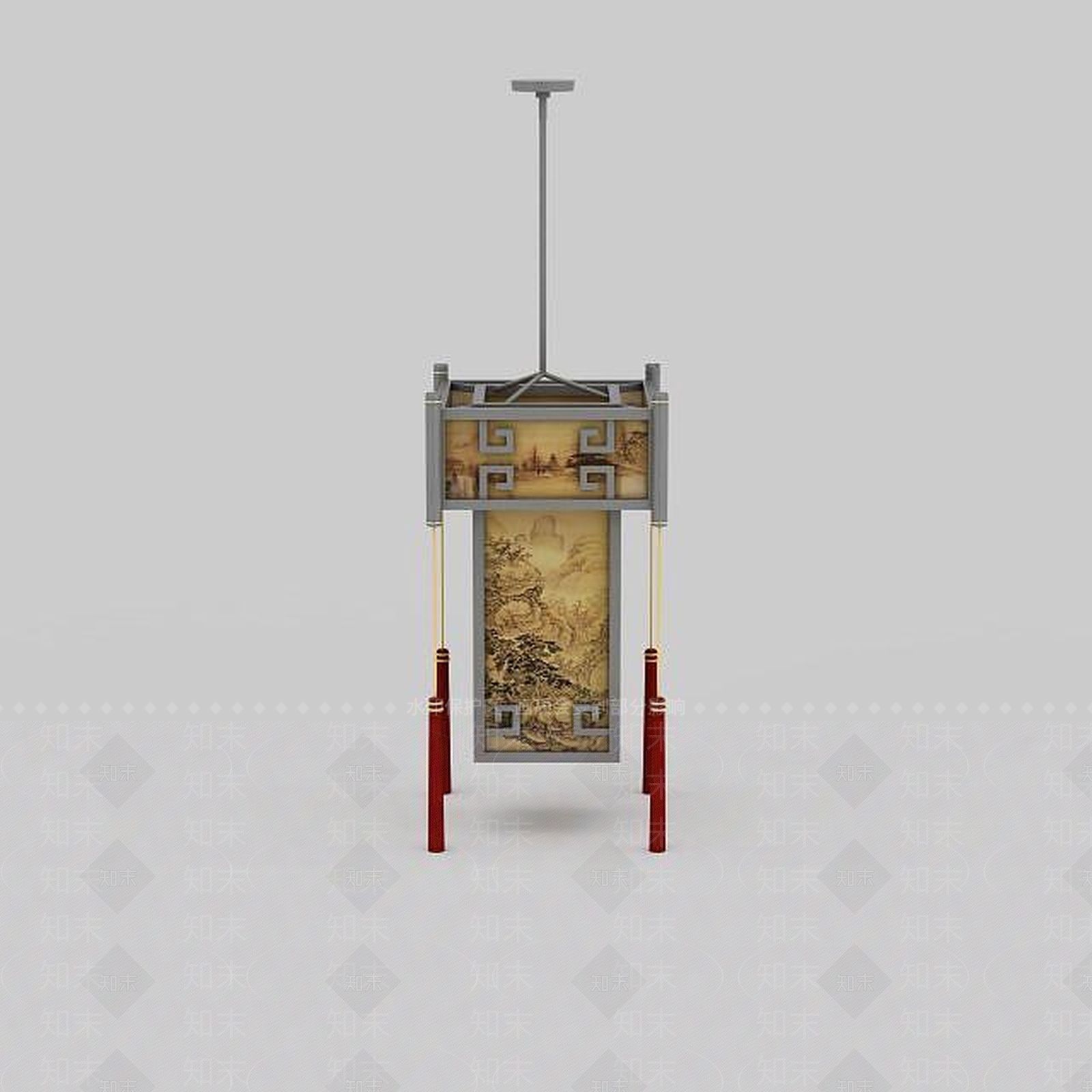 现代茶楼吊灯3D模型下载【ID:1197470280】