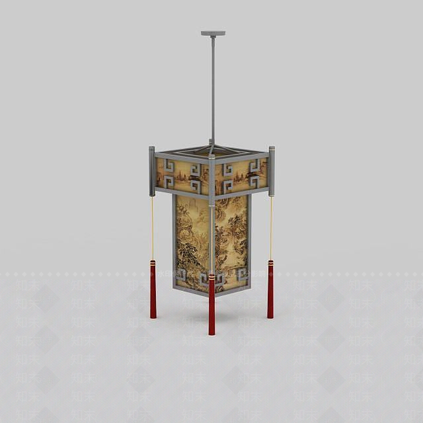 现代茶楼吊灯3D模型下载【ID:1197470280】