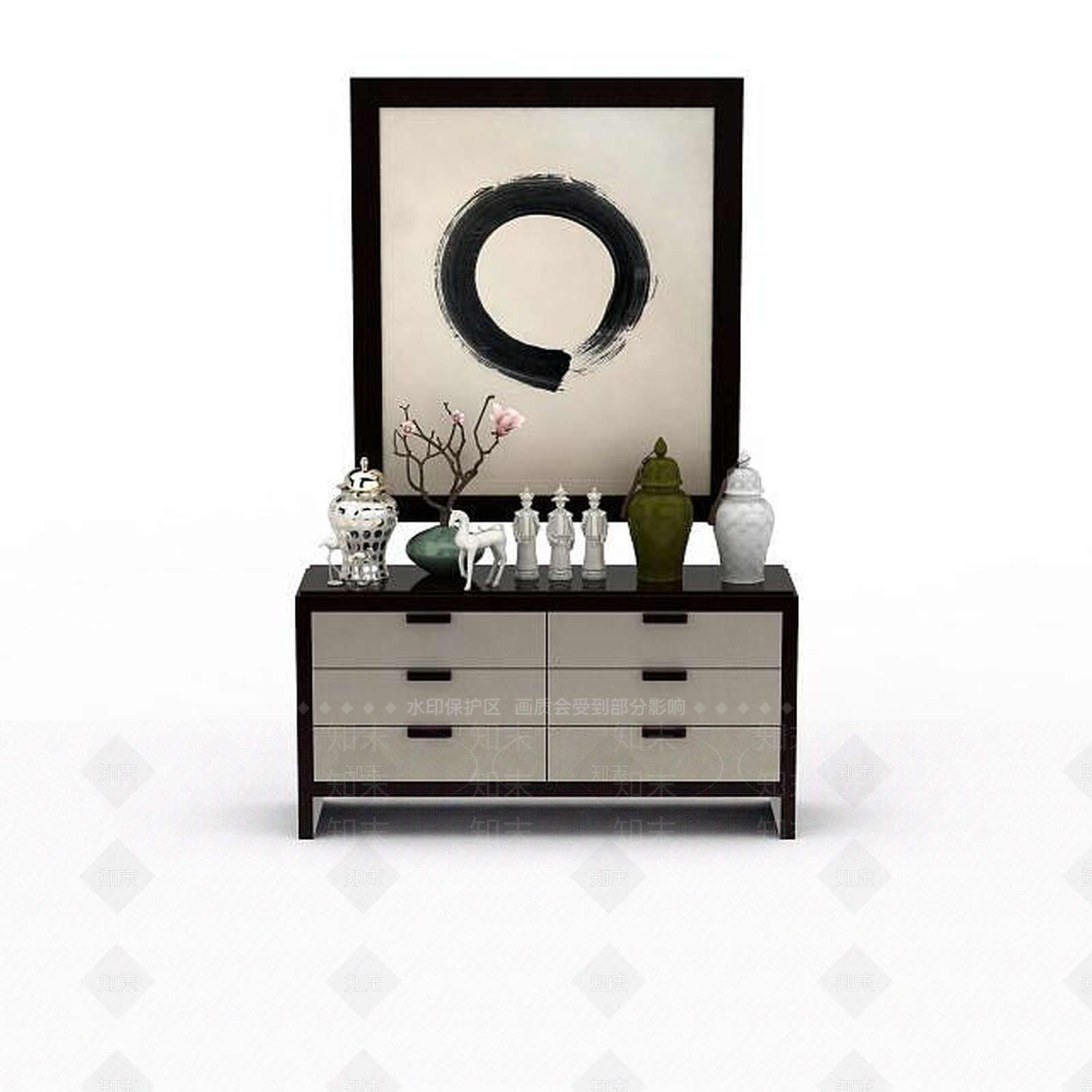 现代陶瓷摆件3D模型下载【ID:1197470942】