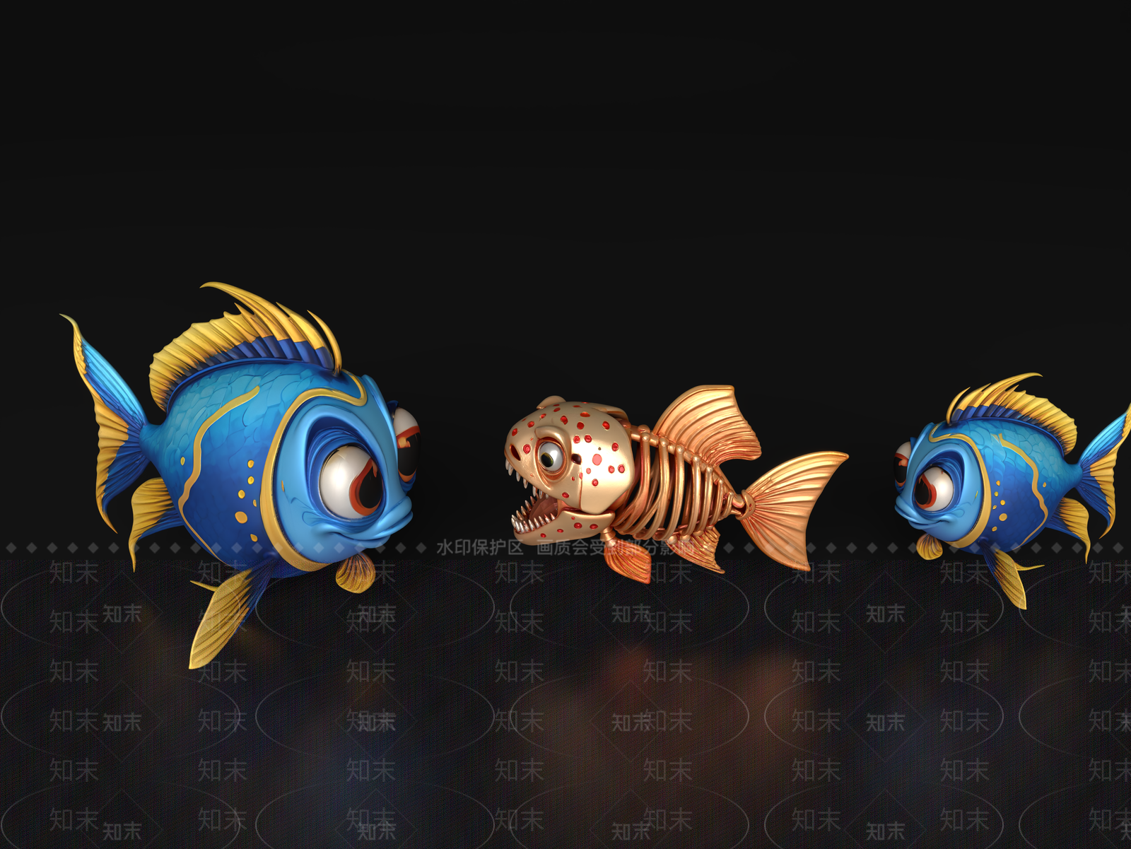 水生类动物3D模型下载【ID:1197471538】