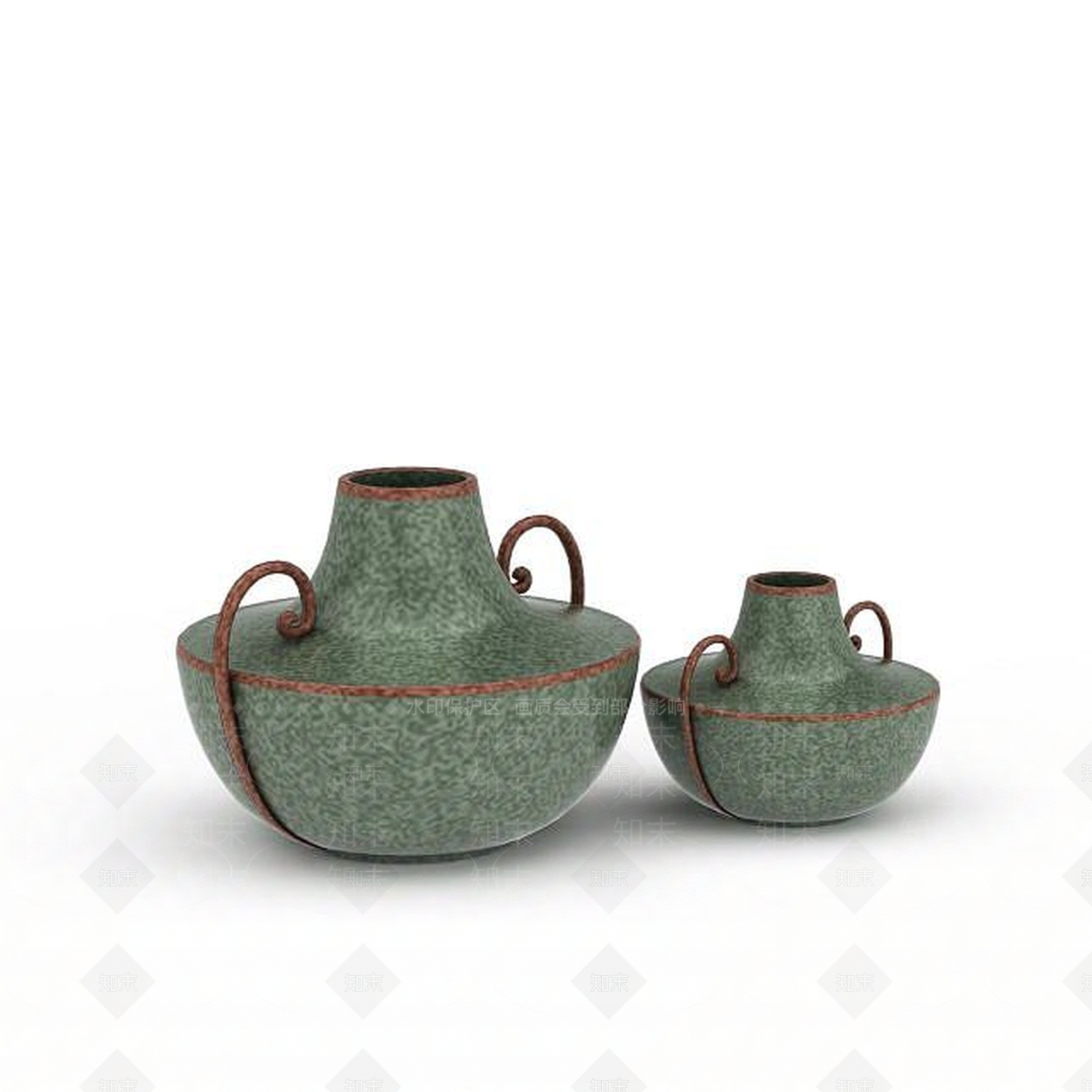现代陶瓷装饰品3D模型下载【ID:1197471771】