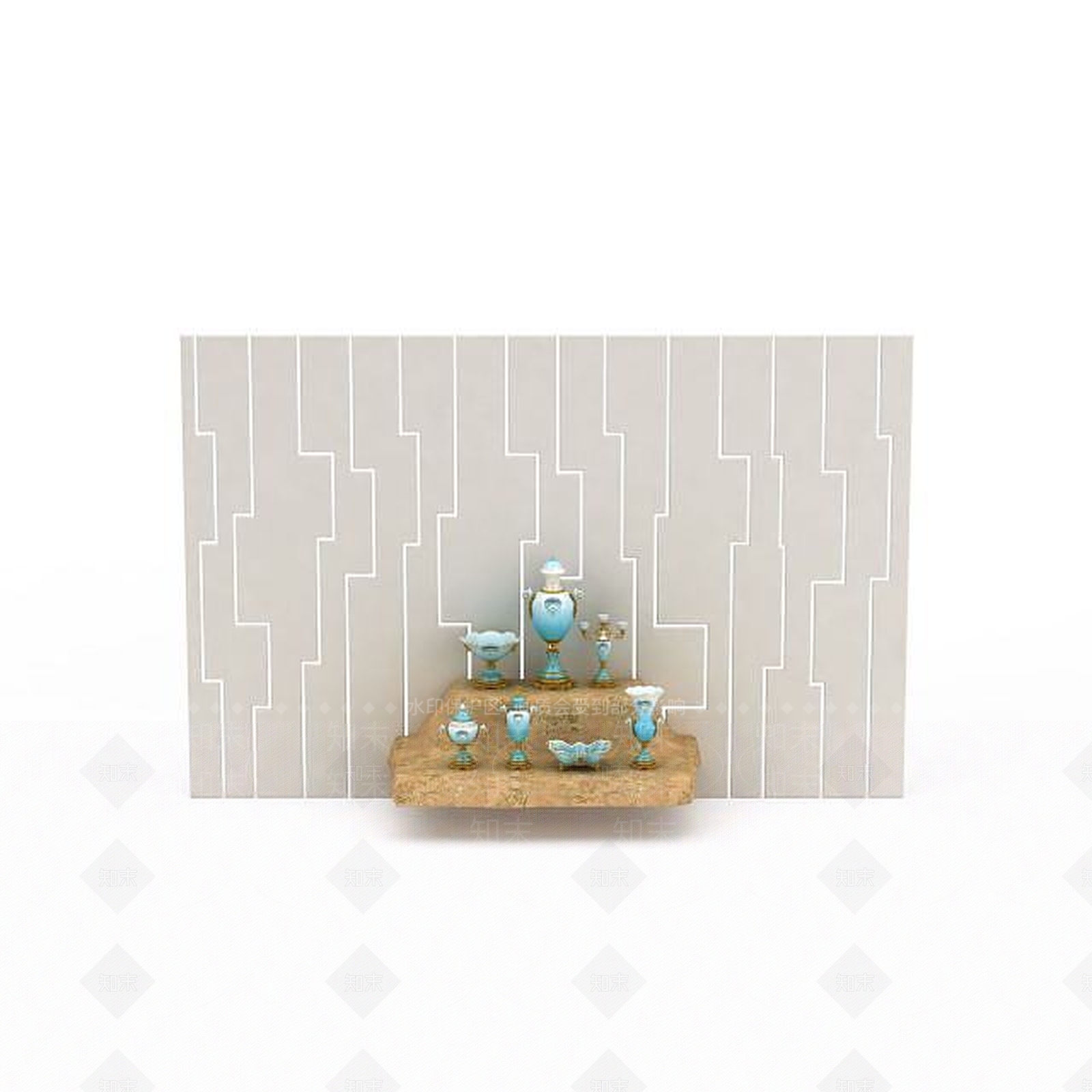现代时尚装饰品3D模型下载【ID:1197471891】