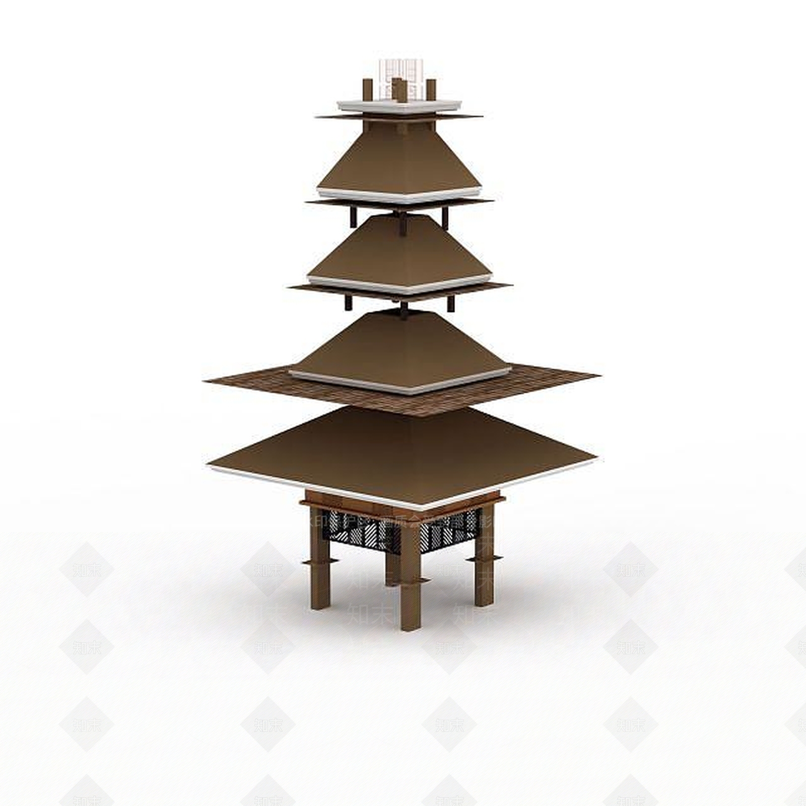 现代塔形景观小品3D模型下载【ID:1197472436】