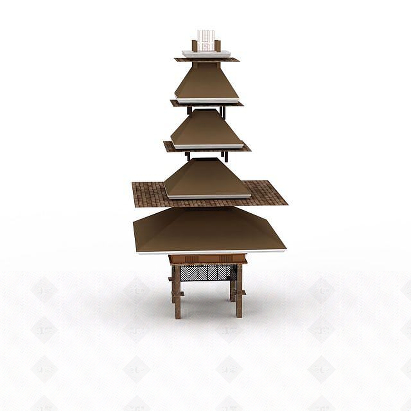 现代塔形景观小品3D模型下载【ID:1197472436】