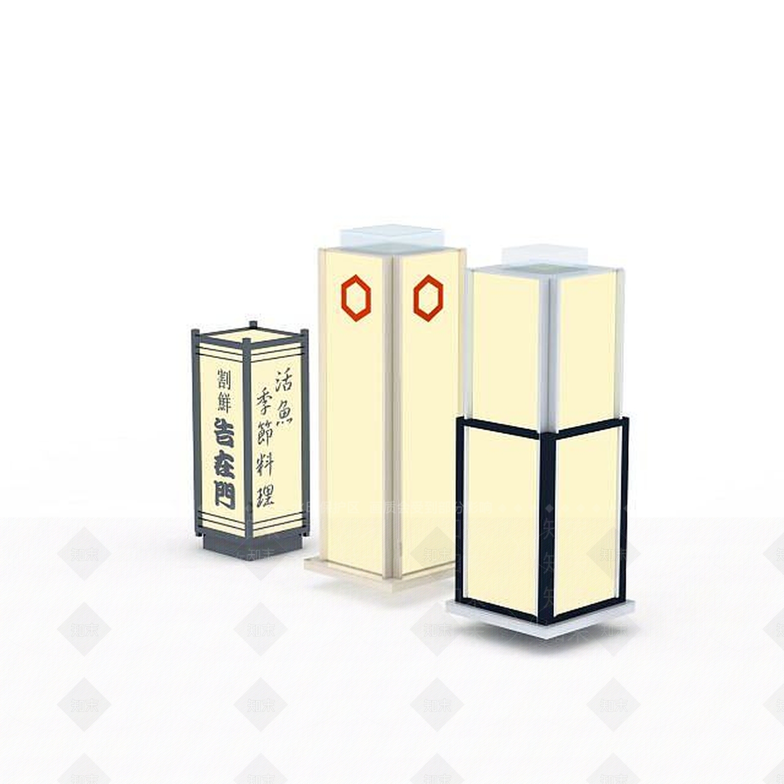 现代立柱装饰3D模型下载【ID:1197472744】