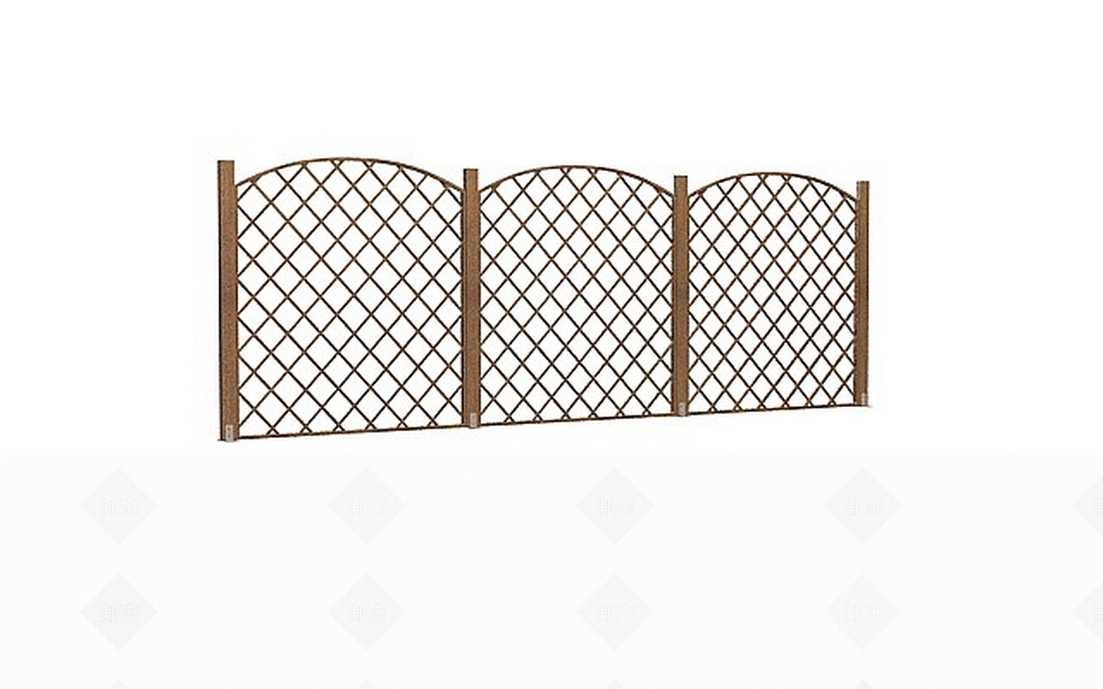 现代木质栏杆3D模型下载【ID:1197473137】