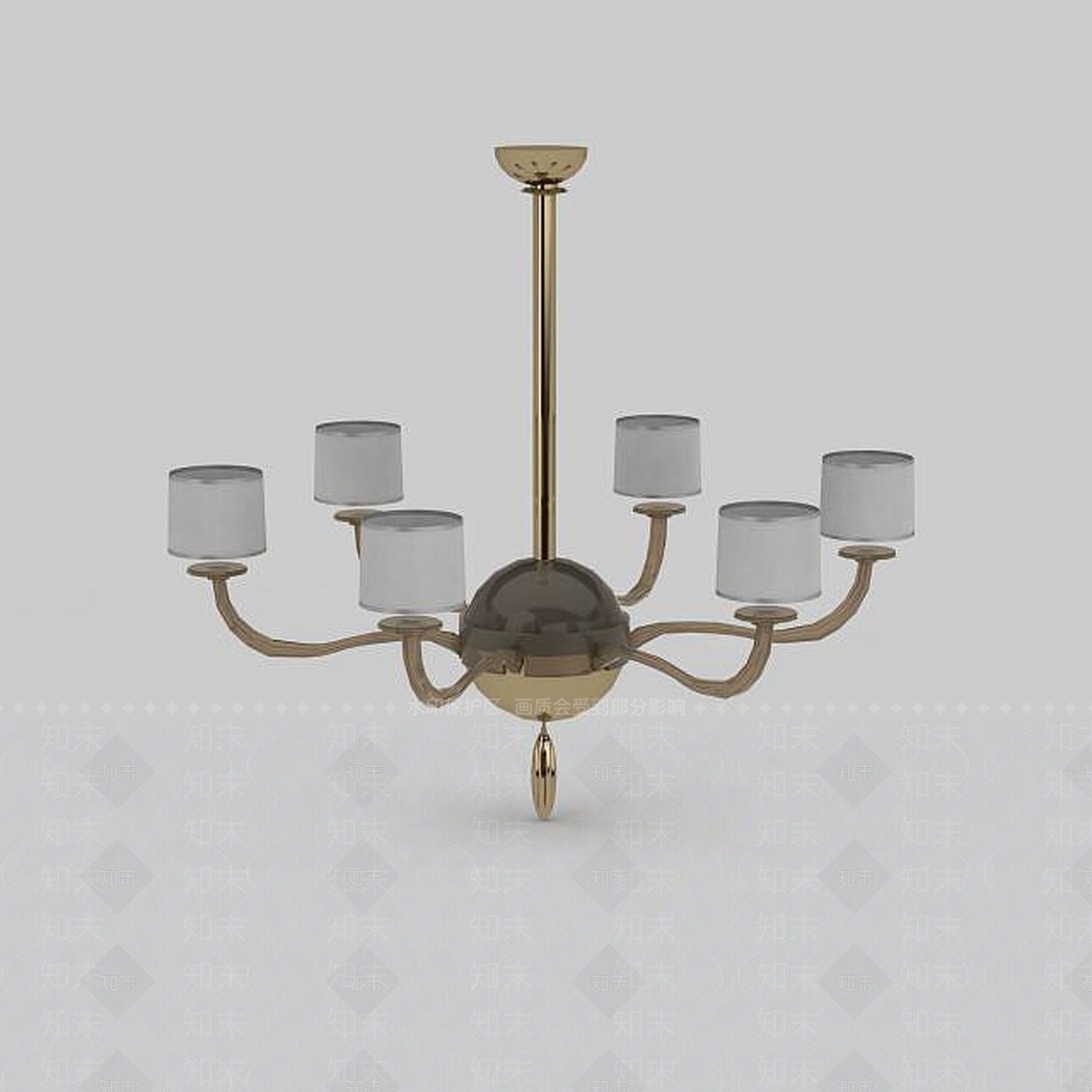 现代客厅吊灯3D模型下载【ID:1197474844】