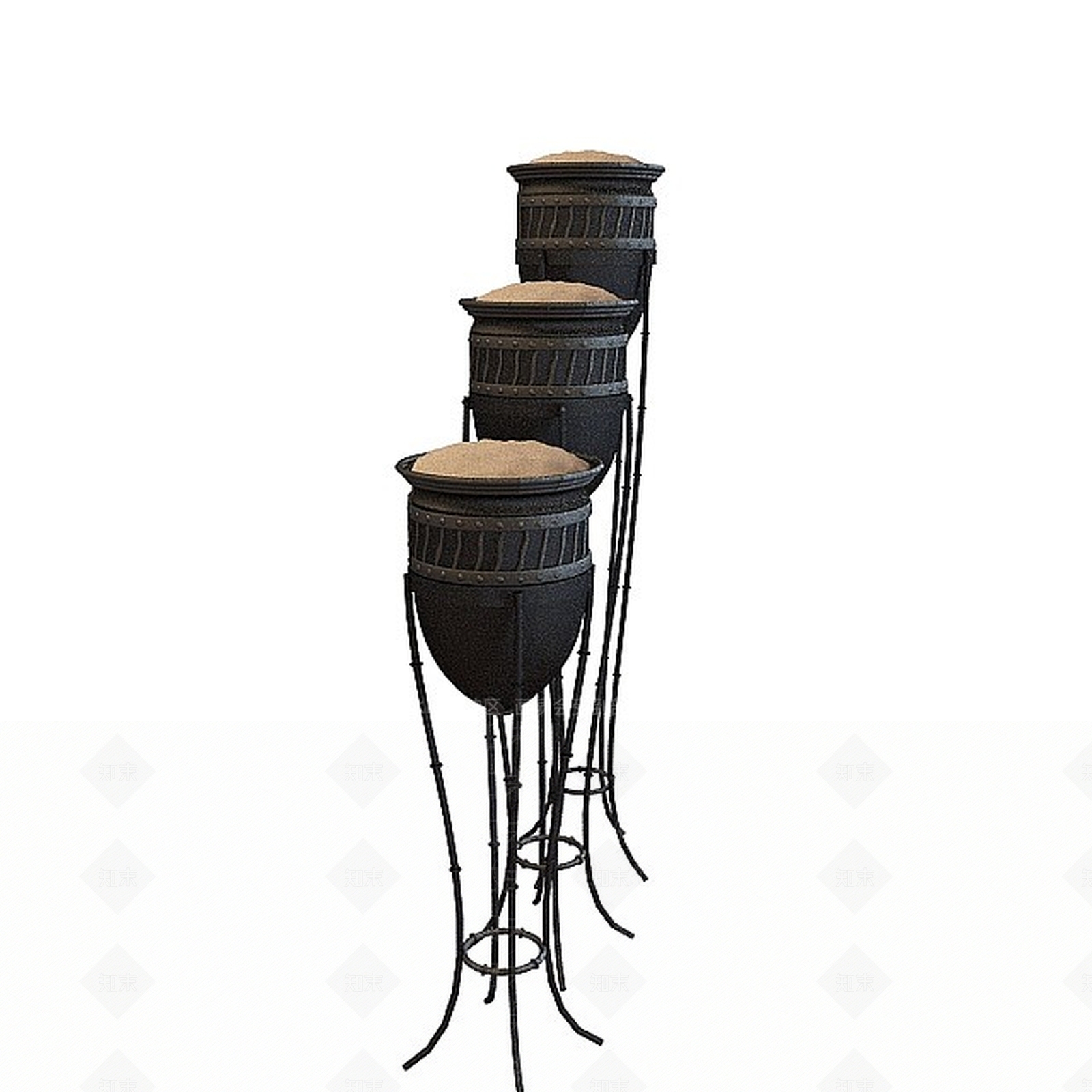 现代园林小品3D模型下载【ID:1197477090】