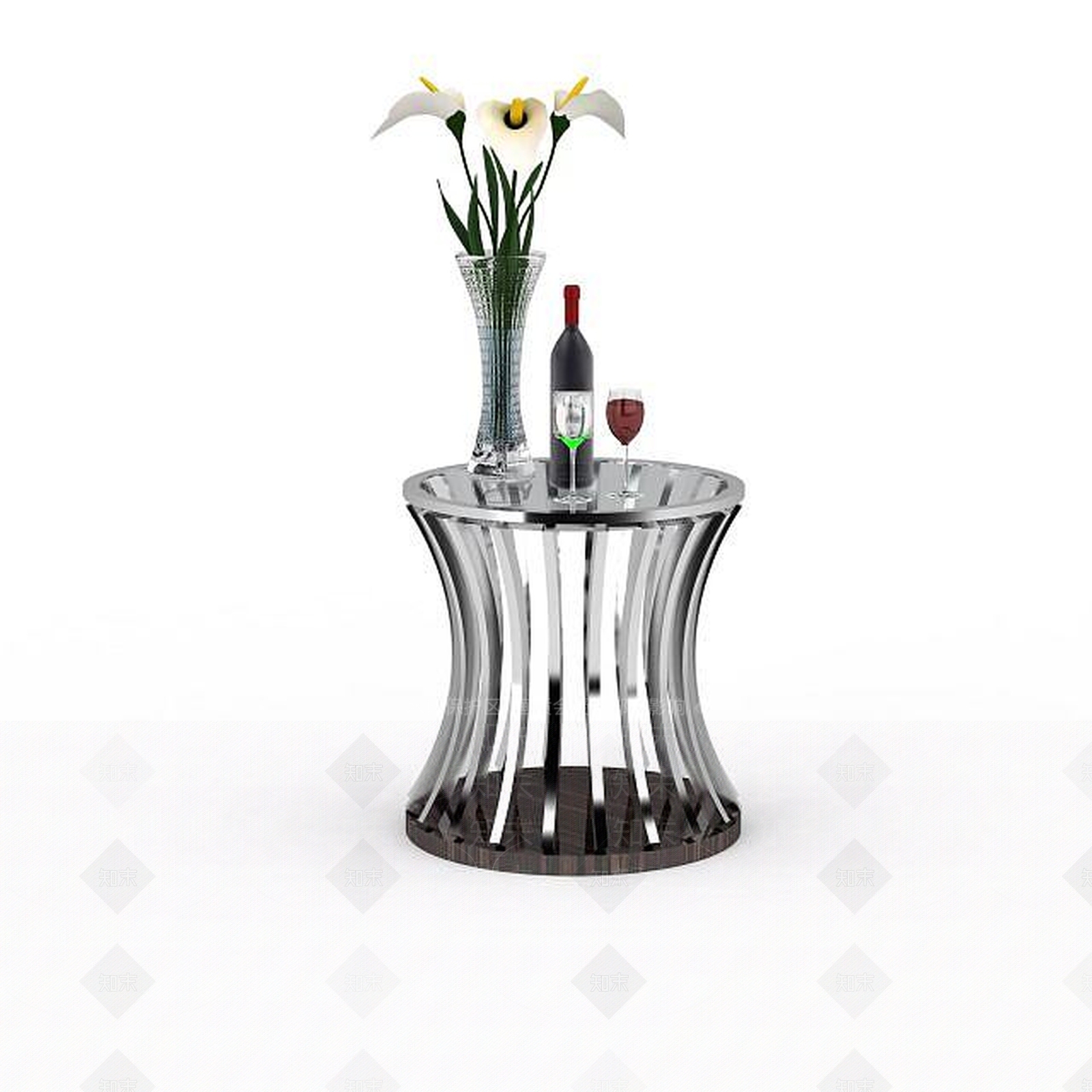 现代花瓶装饰品3D模型下载【ID:1197478596】