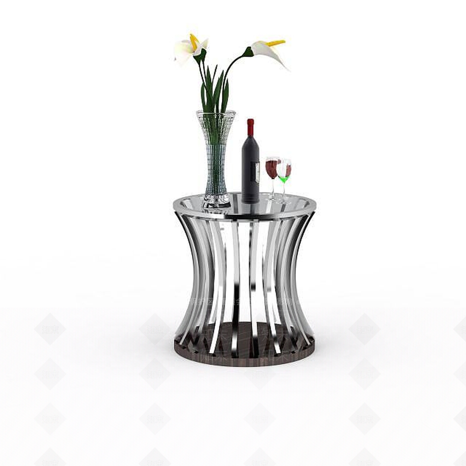 现代花瓶装饰品3D模型下载【ID:1197478596】